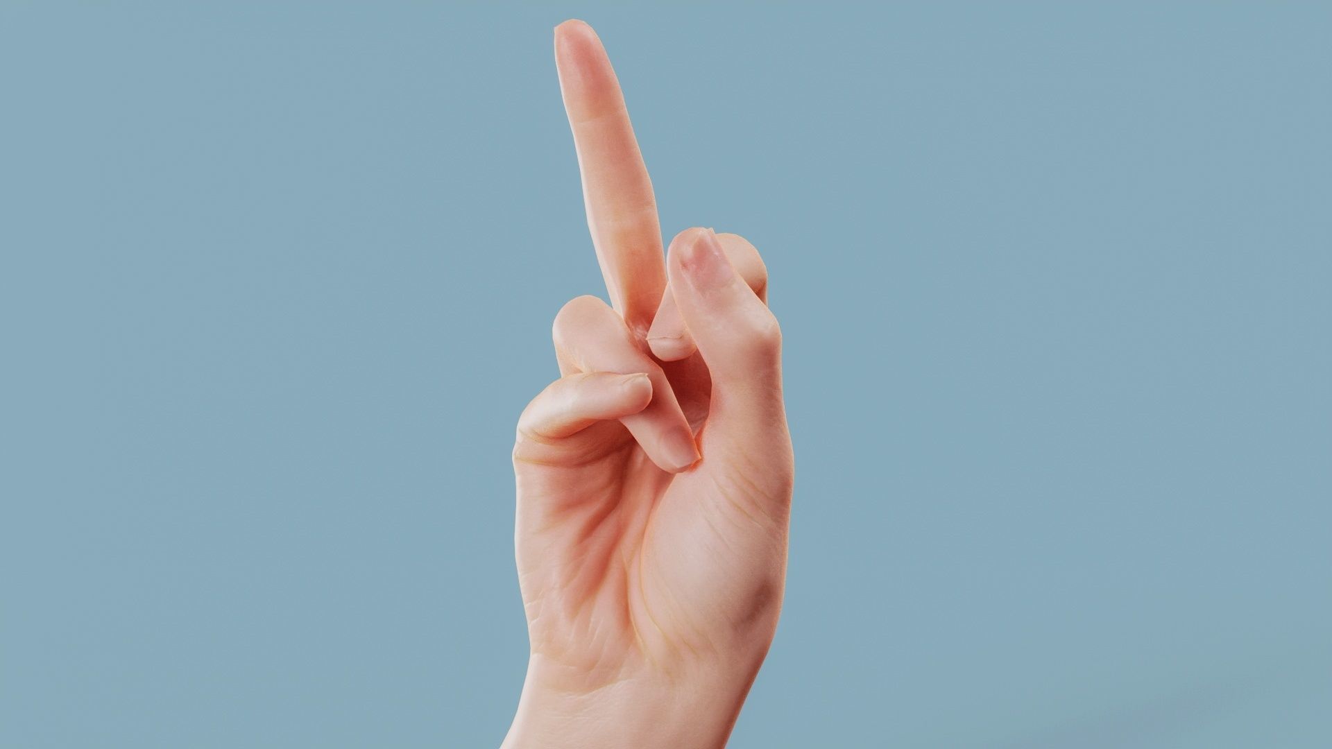 F You Single Hand 008 Low-poly 3D model_11