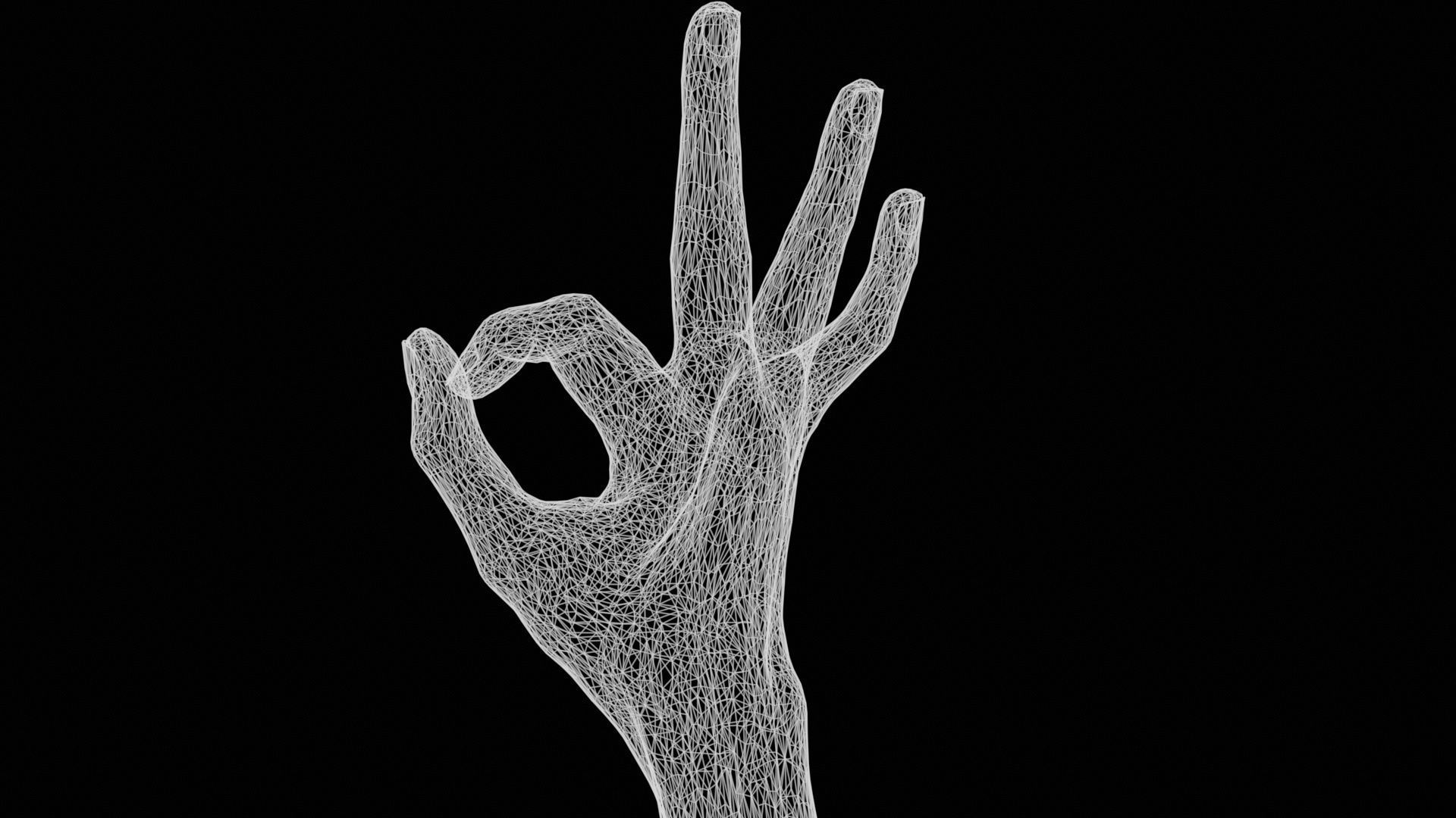 Excellent Single Hand 005 Low-poly 3D model_13