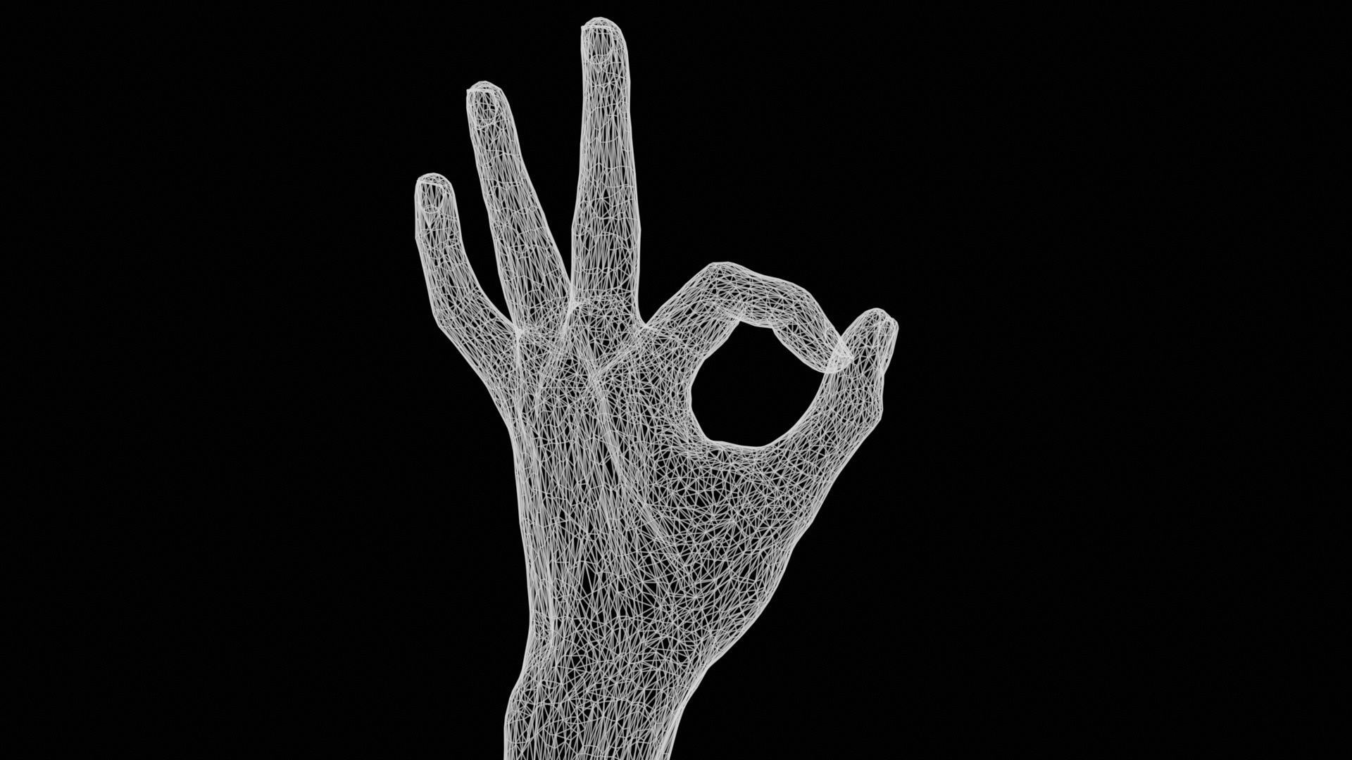 Excellent Single Hand 005 Low-poly 3D model_12