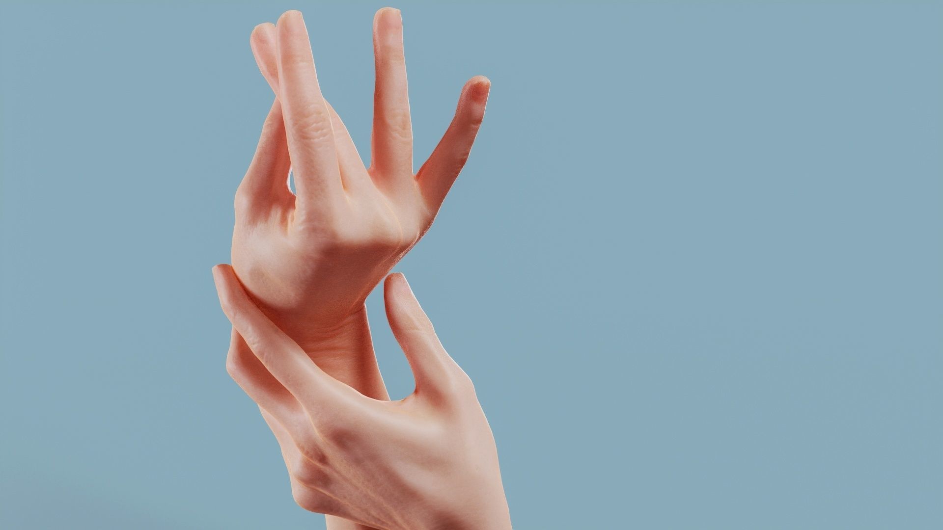 Eternal Elegance Duo Hands 021 Low-poly 3D model_6