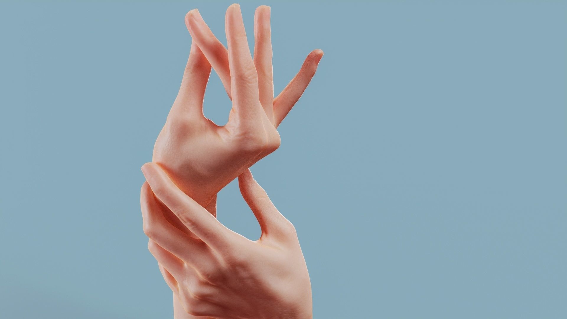Eternal Elegance Duo Hands 021 Low-poly 3D model_7