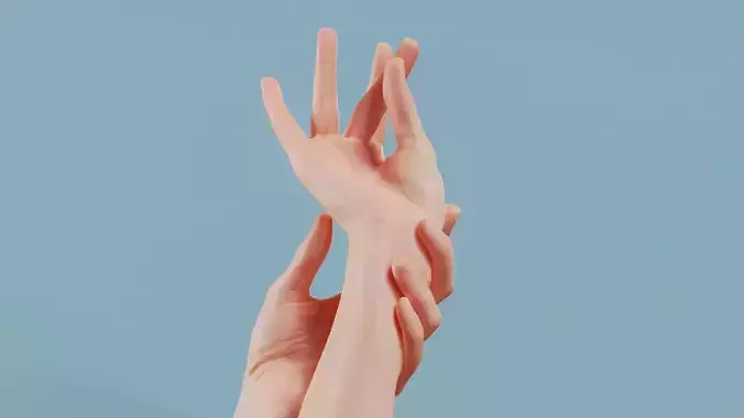 Eternal Elegance Duo Hands 021 Low-poly 3D model