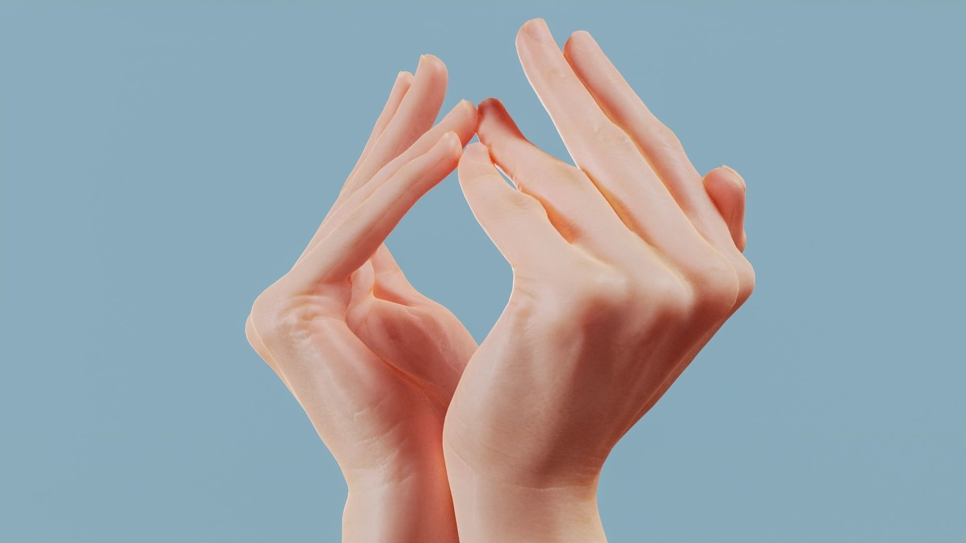Diamond Duo Hands 026 Low-poly 3D model_11