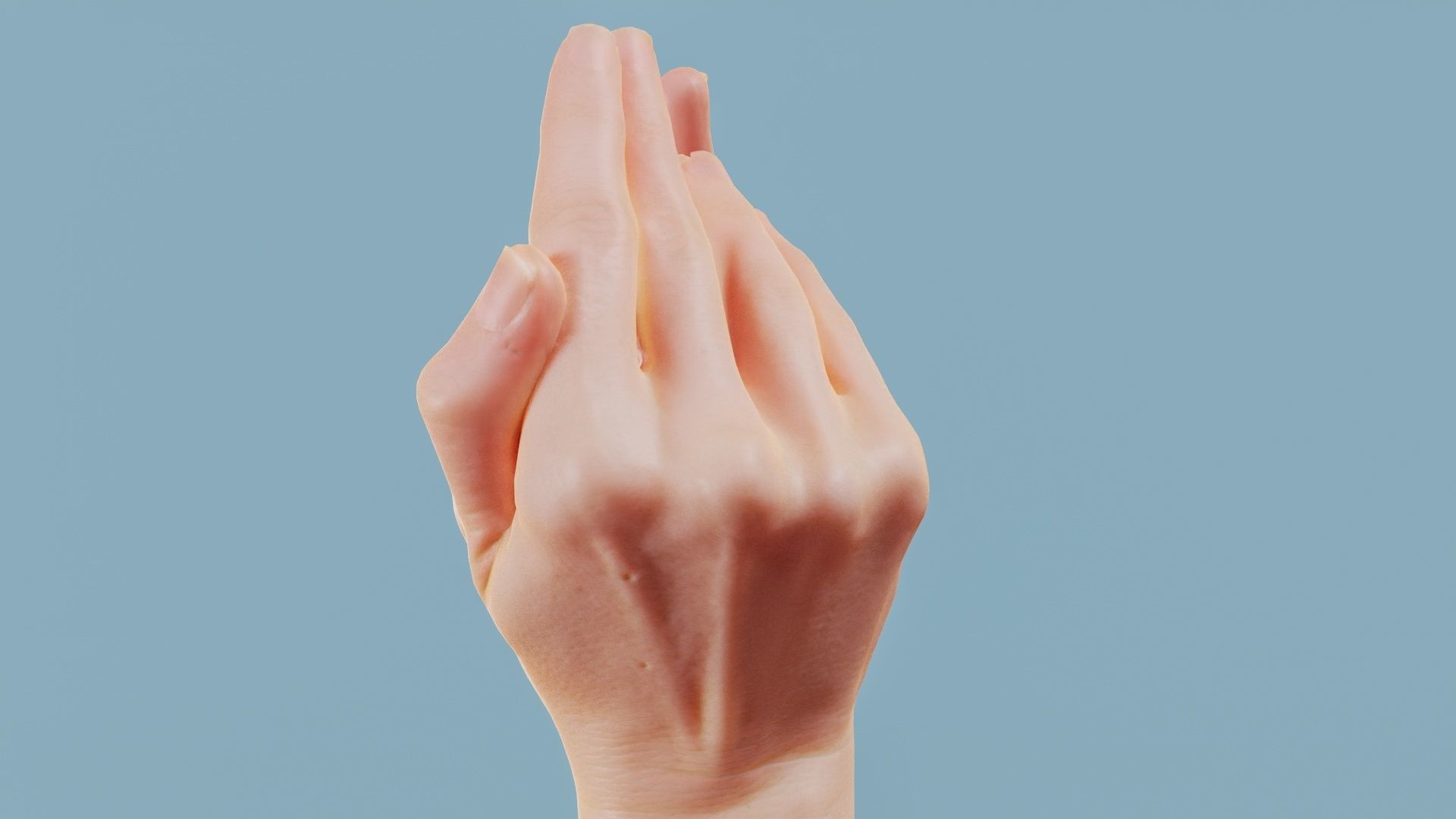 Diamond Duo Hands 026 Low-poly 3D model_3