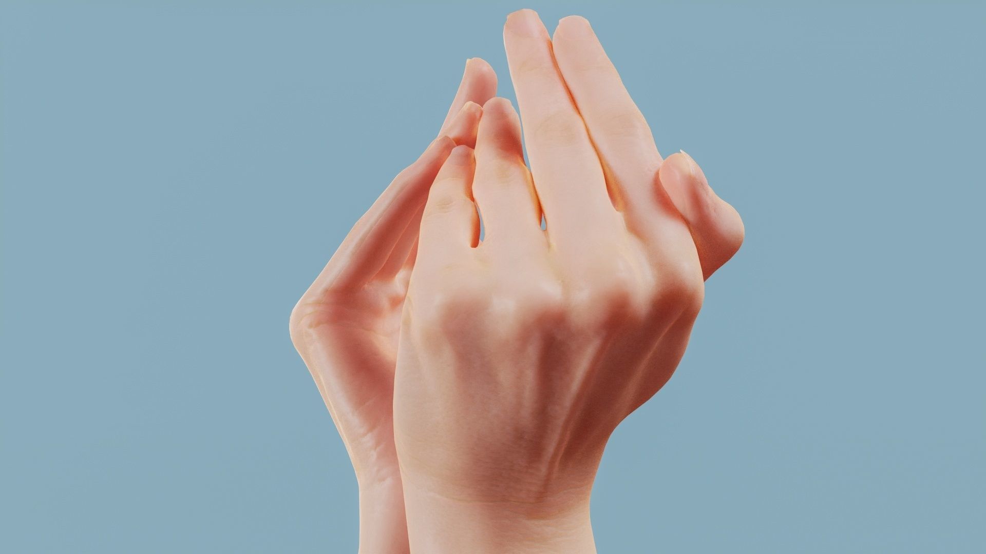 Diamond Duo Hands 026 Low-poly 3D model_10