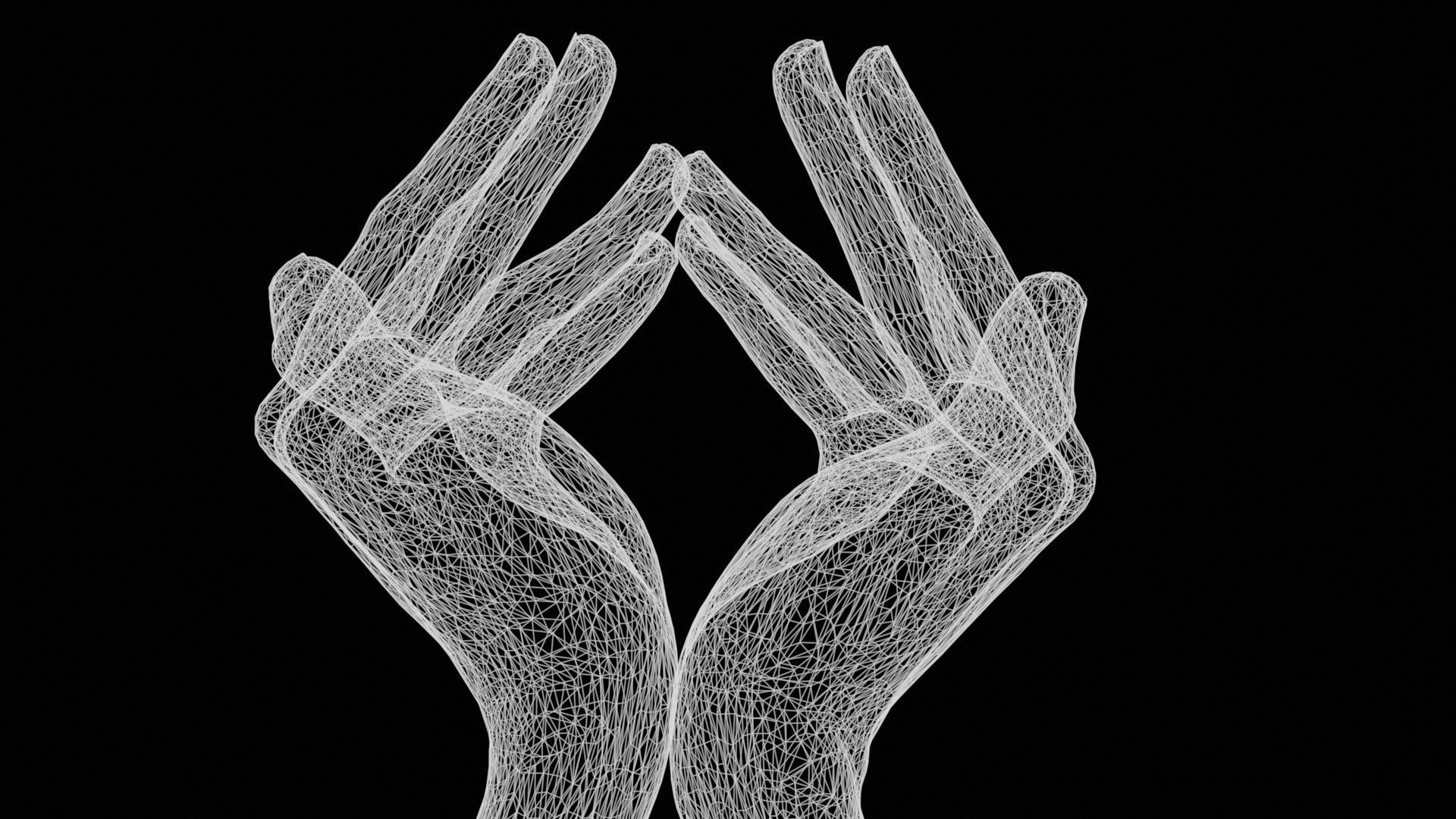 Diamond Duo Hands 026 Low-poly 3D model_13