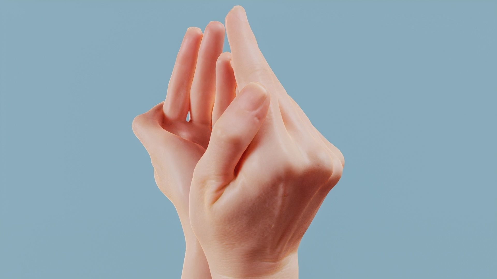 Diamond Duo Hands 026 Low-poly 3D model_4