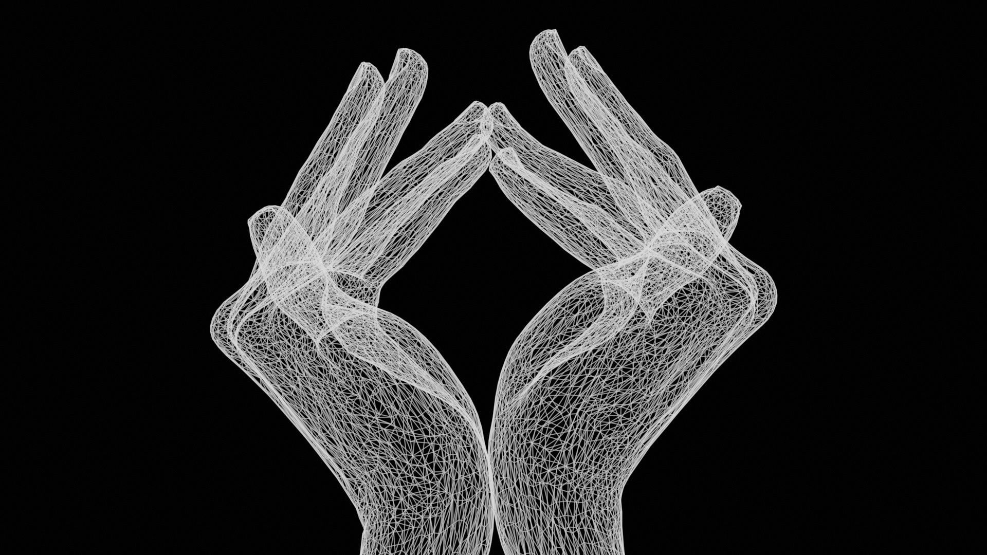 Diamond Duo Hands 026 Low-poly 3D model_12