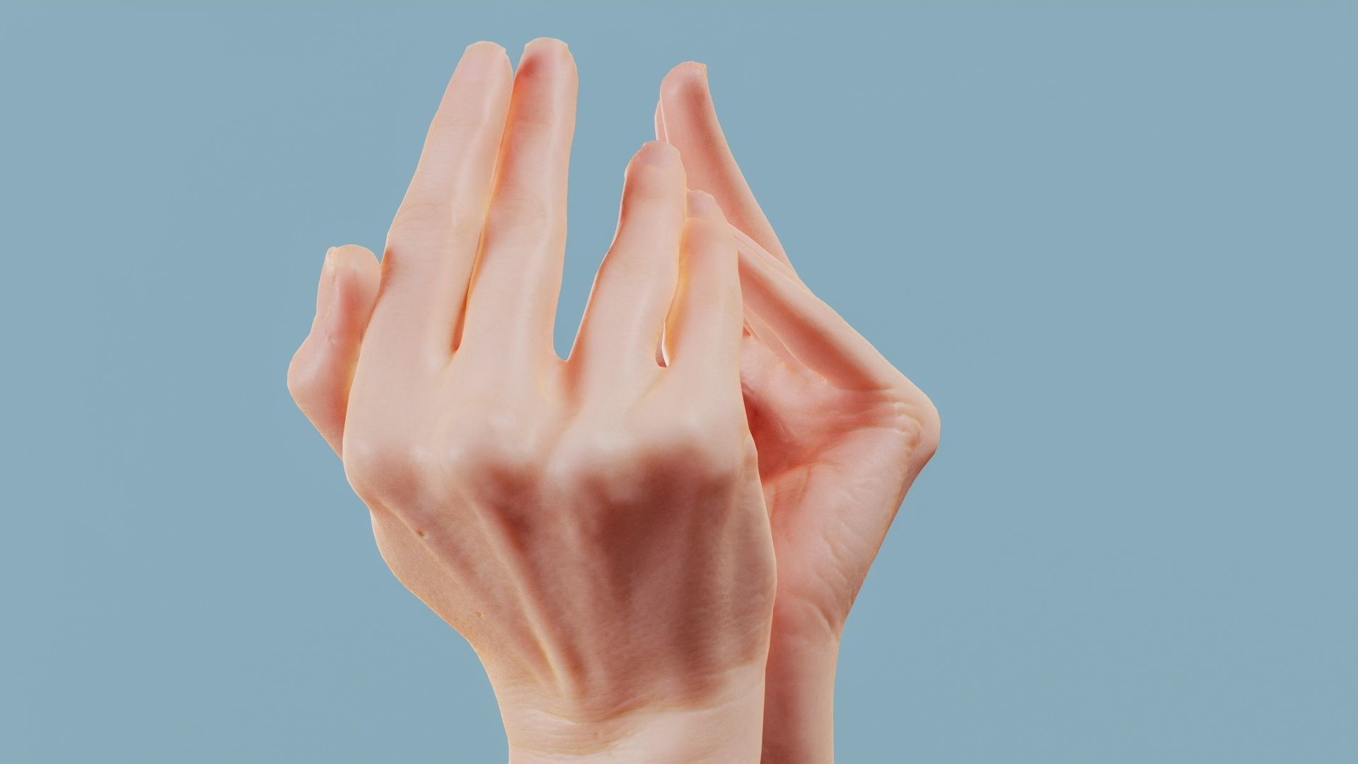 Diamond Duo Hands 026 Low-poly 3D model_2