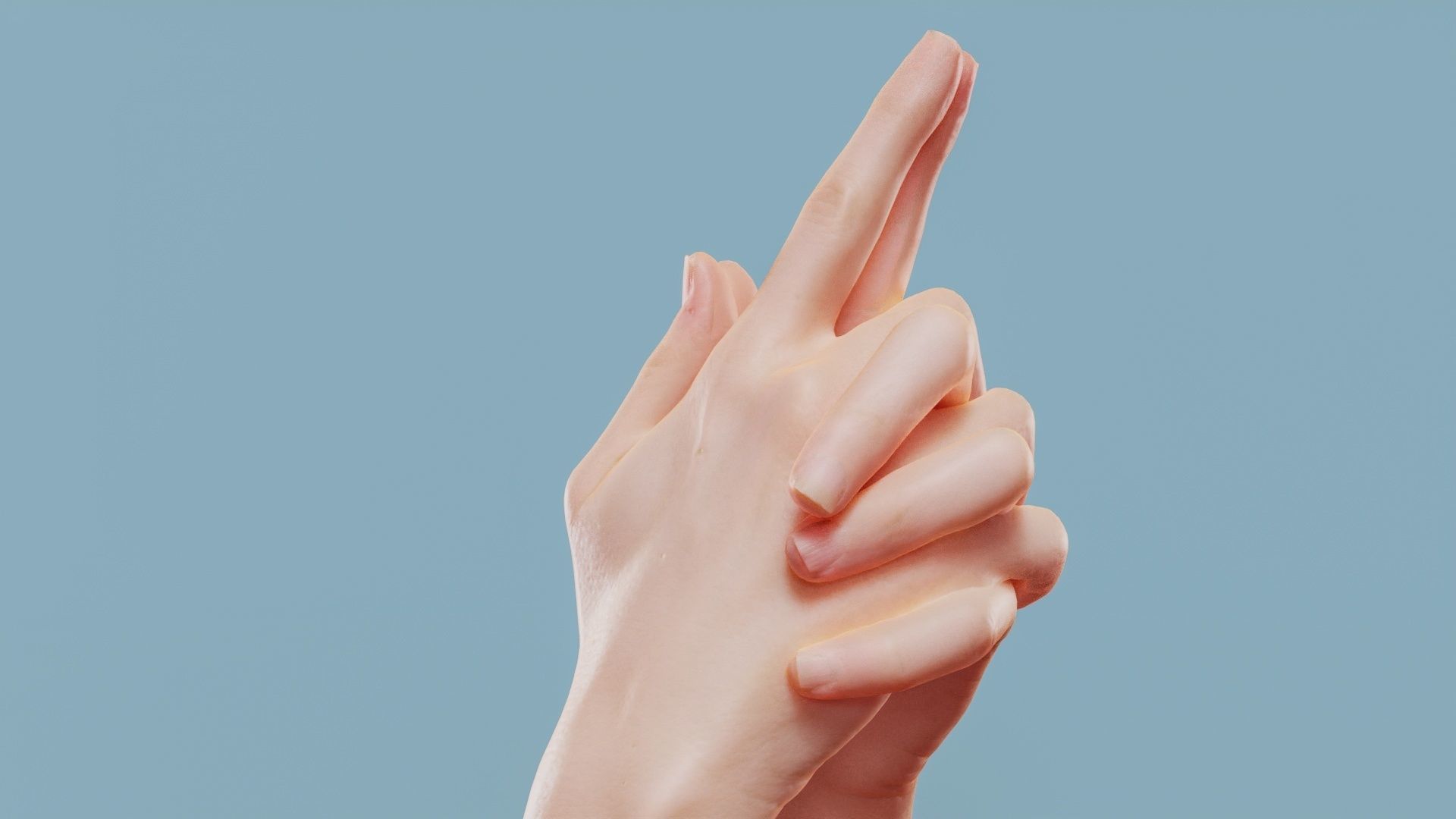 Deep Thoughts Duo Hands 003 Low-poly 3D model_4