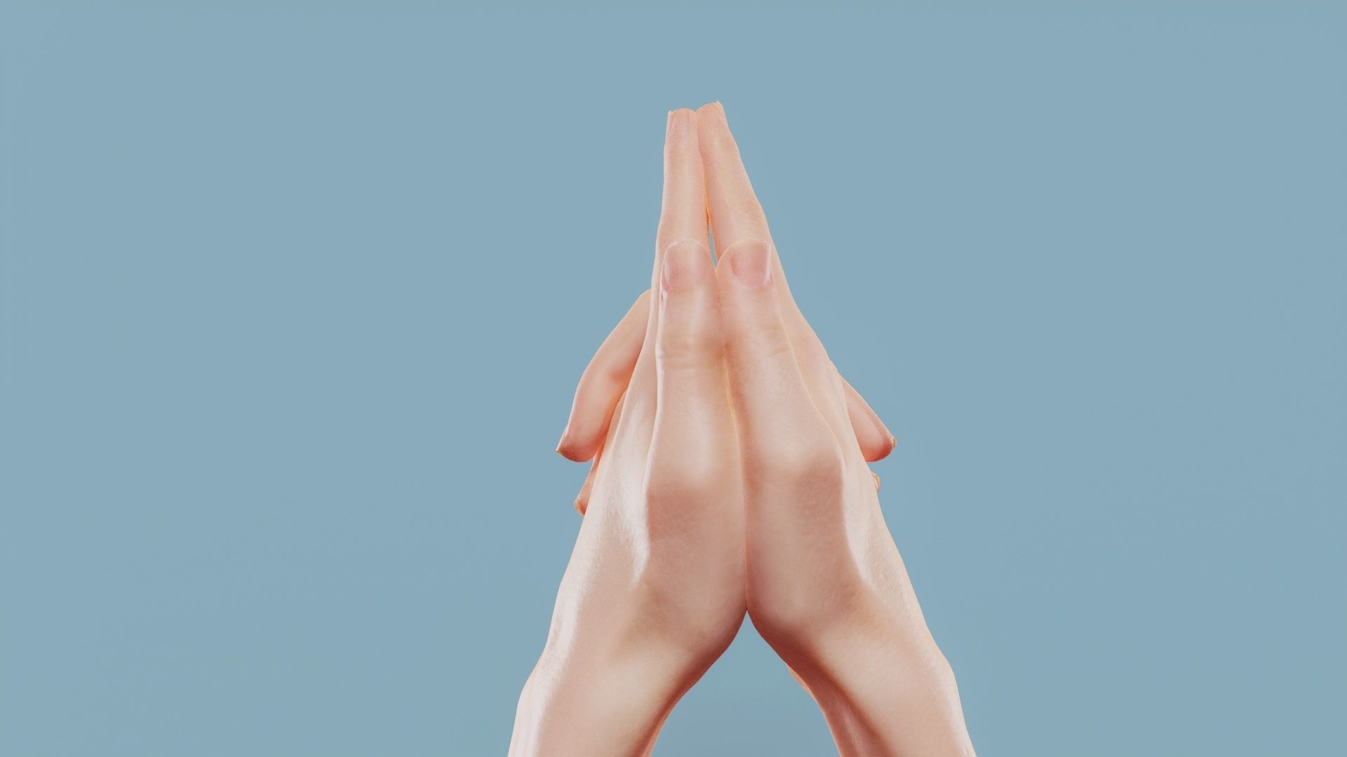 Deep Thoughts Duo Hands 003 Low-poly 3D model_8