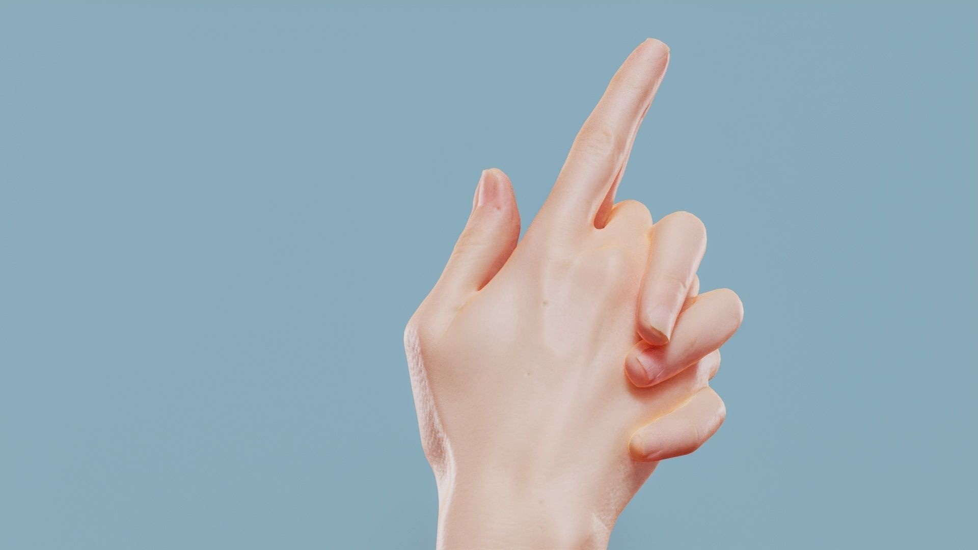 Deep Thoughts Duo Hands 003 Low-poly 3D model_5