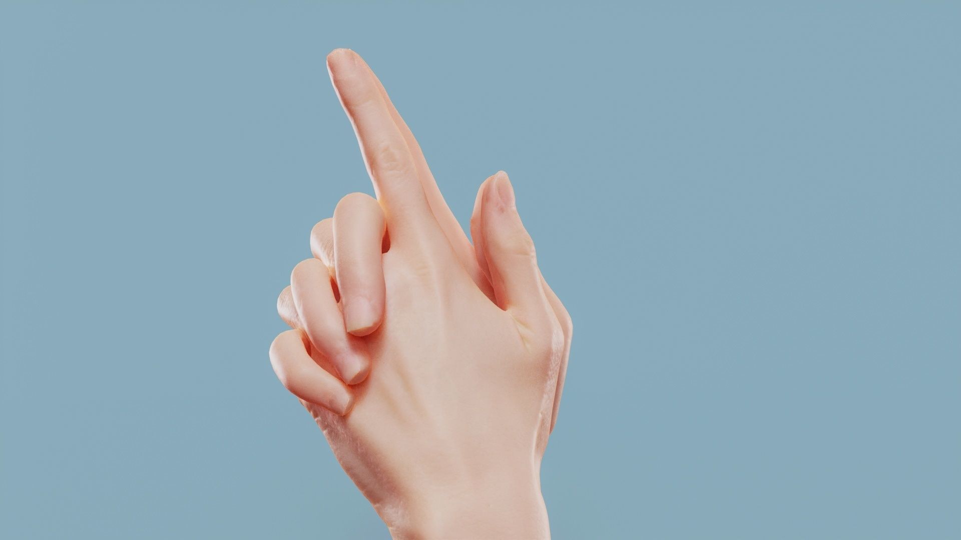 Deep Thoughts Duo Hands 003 Low-poly 3D model_11