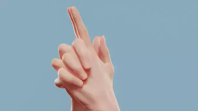 Deep Thoughts Duo Hands 003 Low-poly 3D model