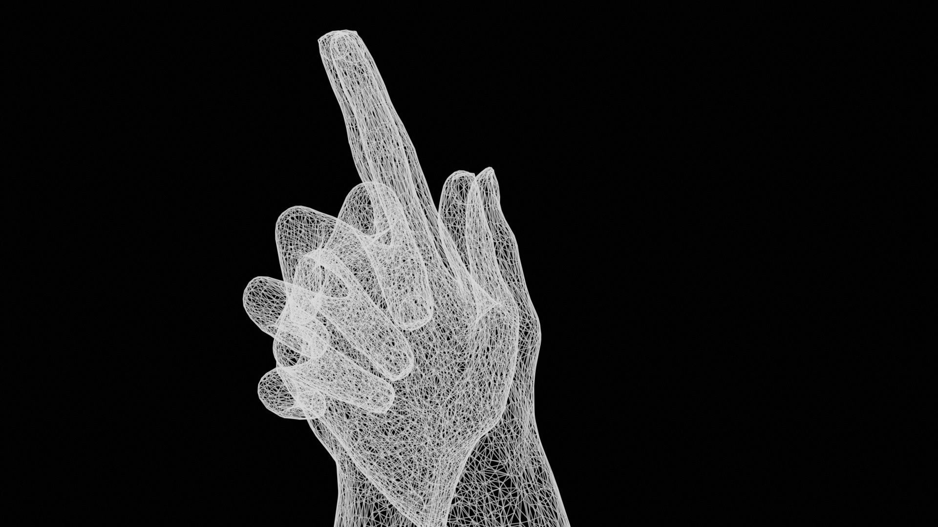 Deep Thoughts Duo Hands 003 Low-poly 3D model_12