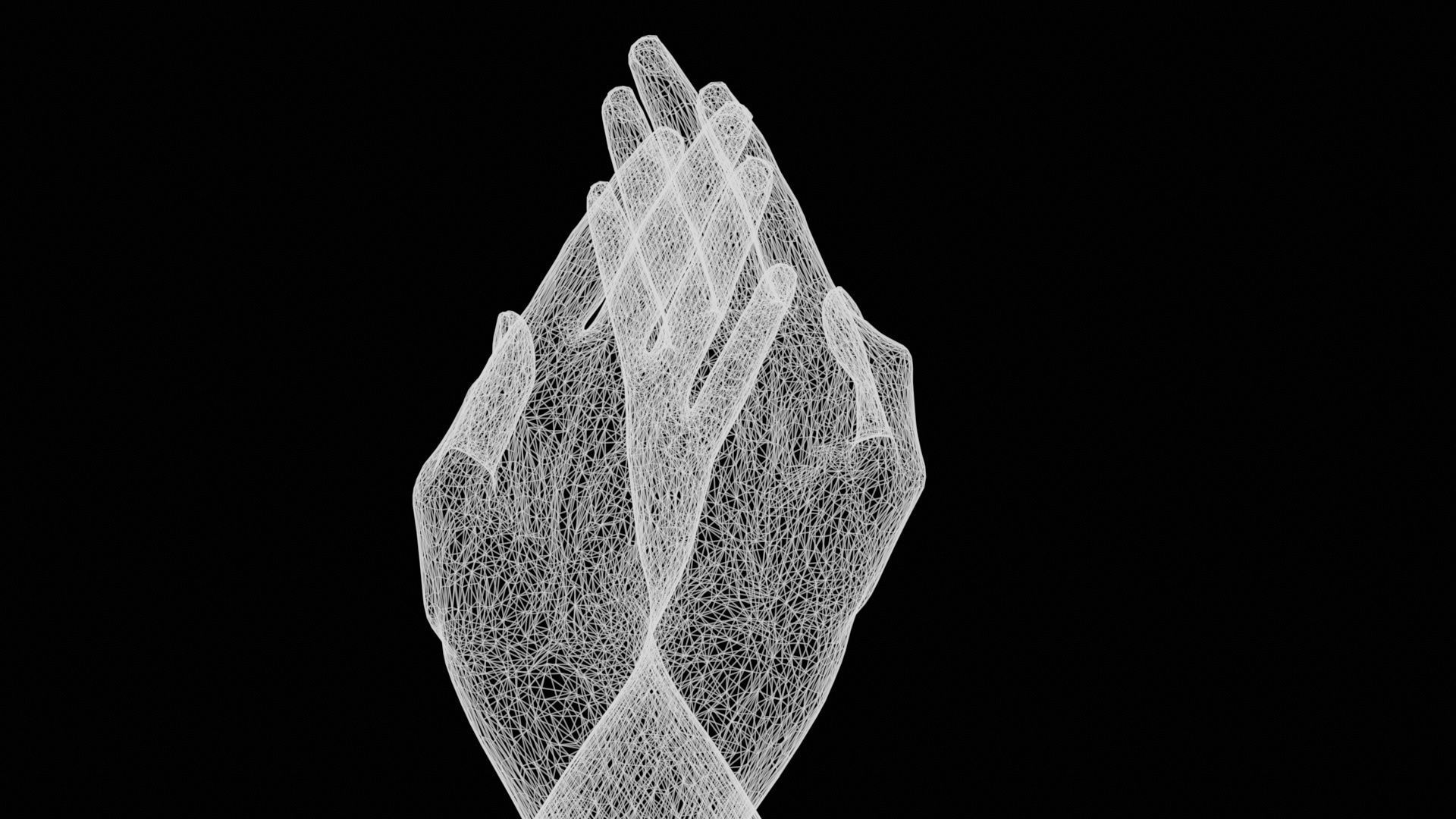 Criss Cross Duo Hands 008 Low-poly 3D model_13