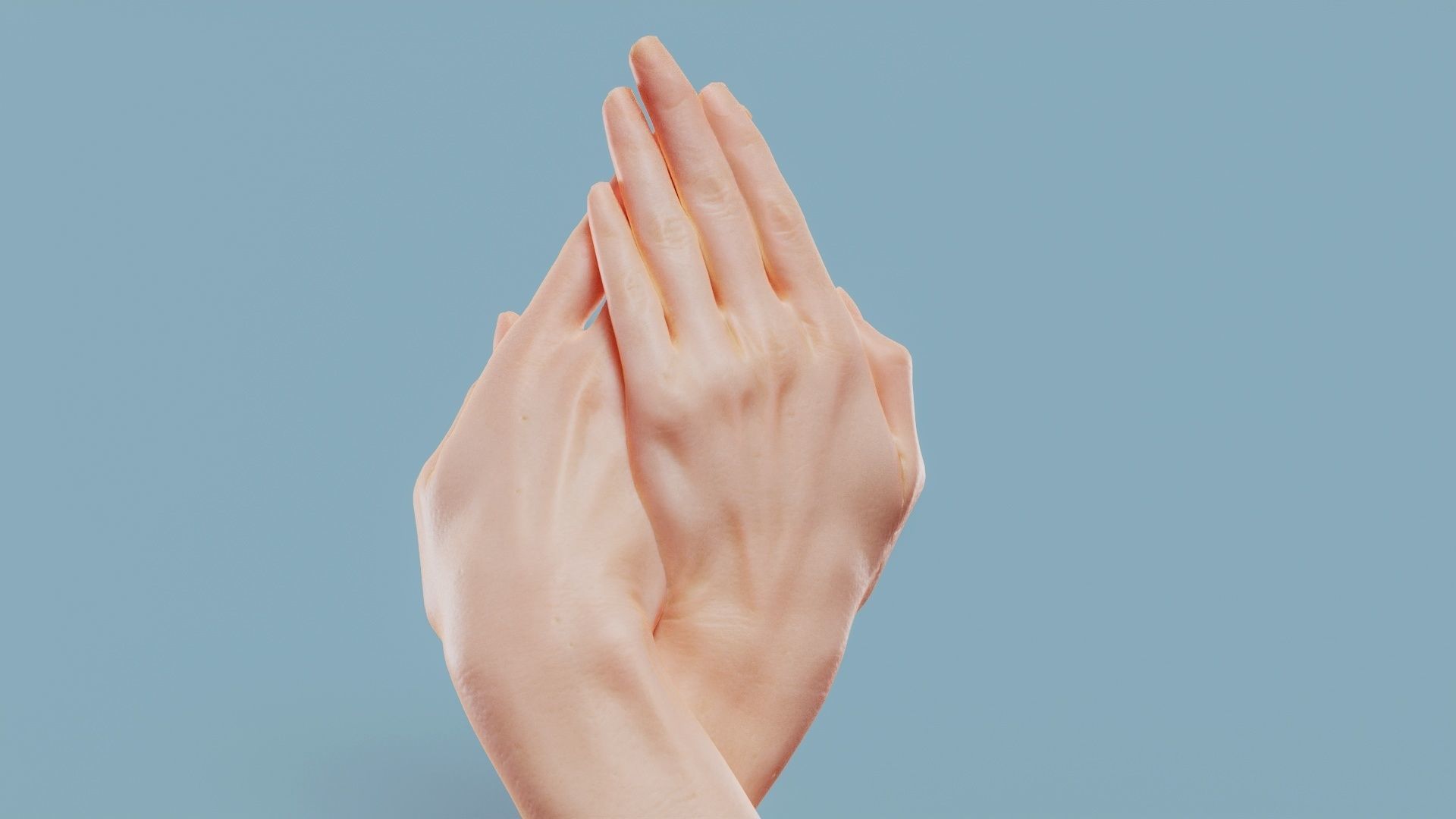 Criss Cross Duo Hands 008 Low-poly 3D model_6