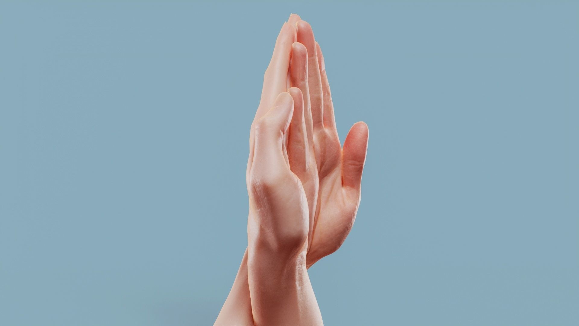 Criss Cross Duo Hands 008 Low-poly 3D model_2