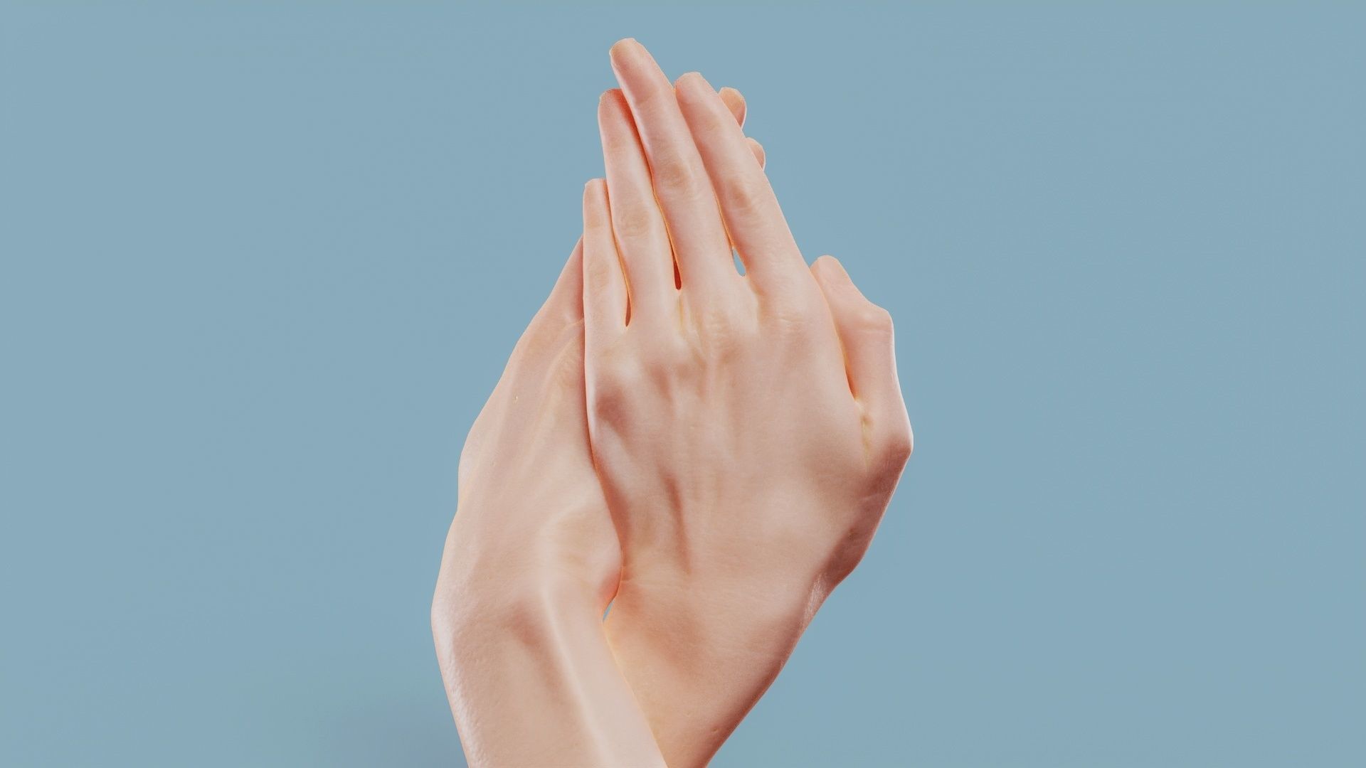 Criss Cross Duo Hands 008 Low-poly 3D model_5