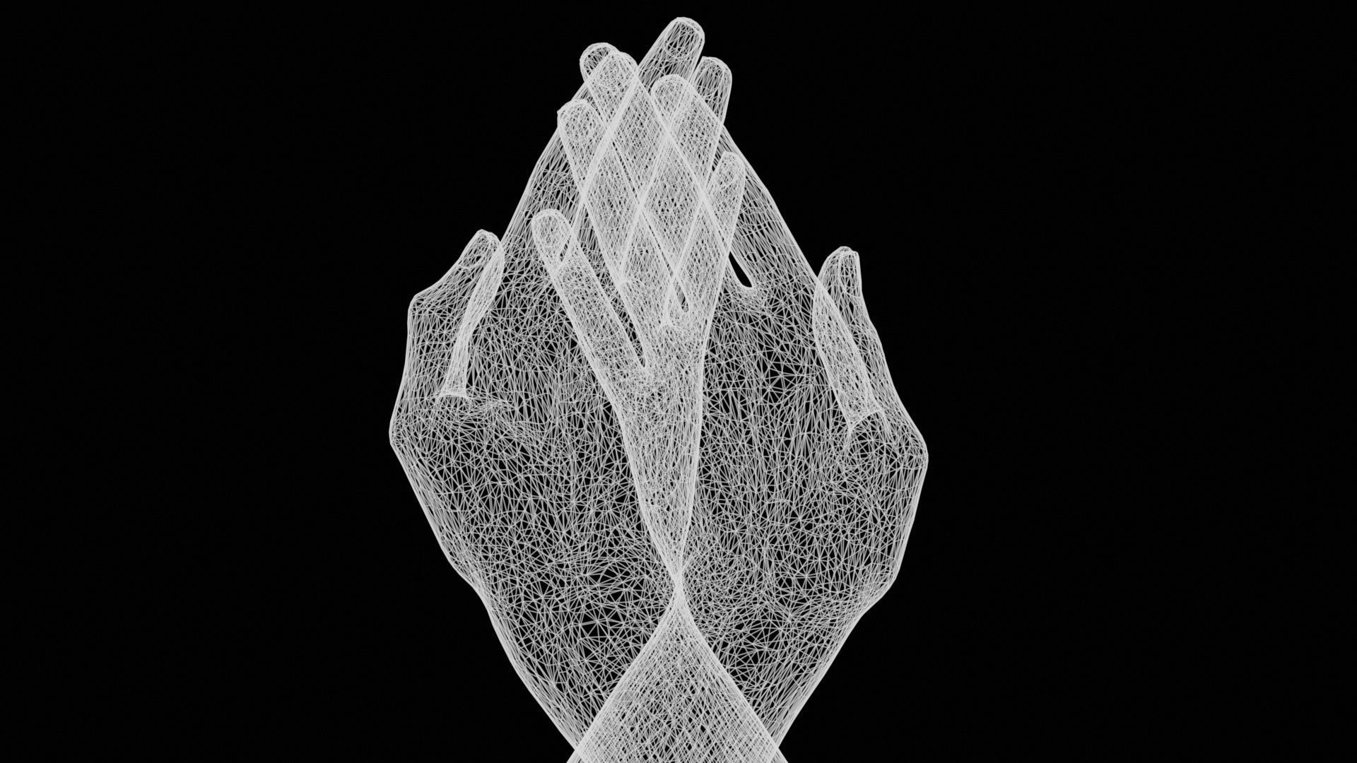 Criss Cross Duo Hands 008 Low-poly 3D model_12