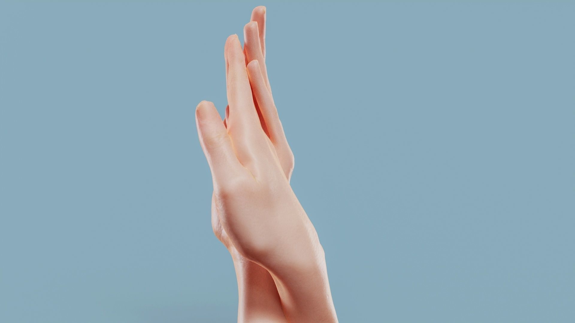 Criss Cross Duo Hands 008 Low-poly 3D model_9