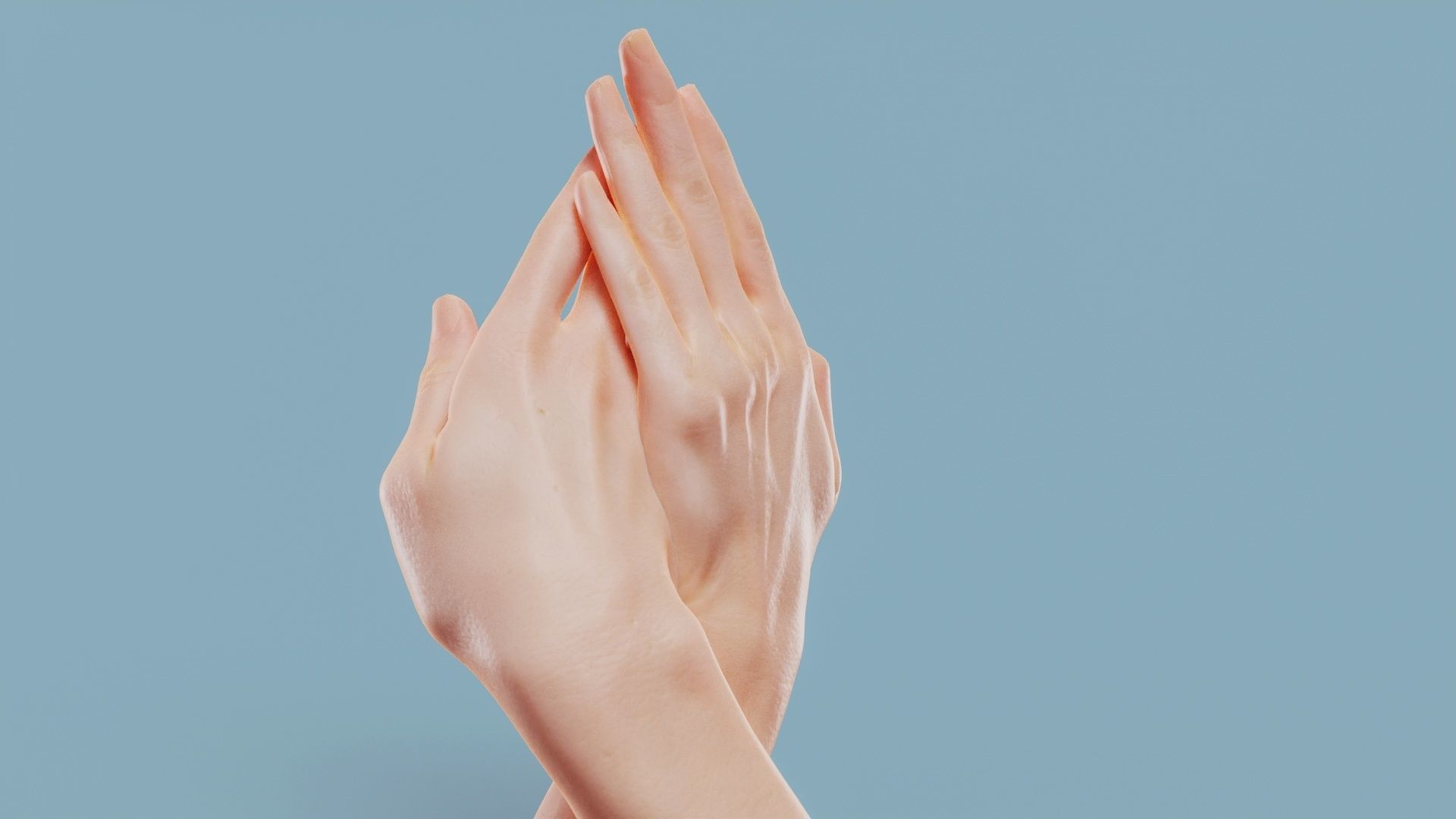 Criss Cross Duo Hands 008 Low-poly 3D model_7
