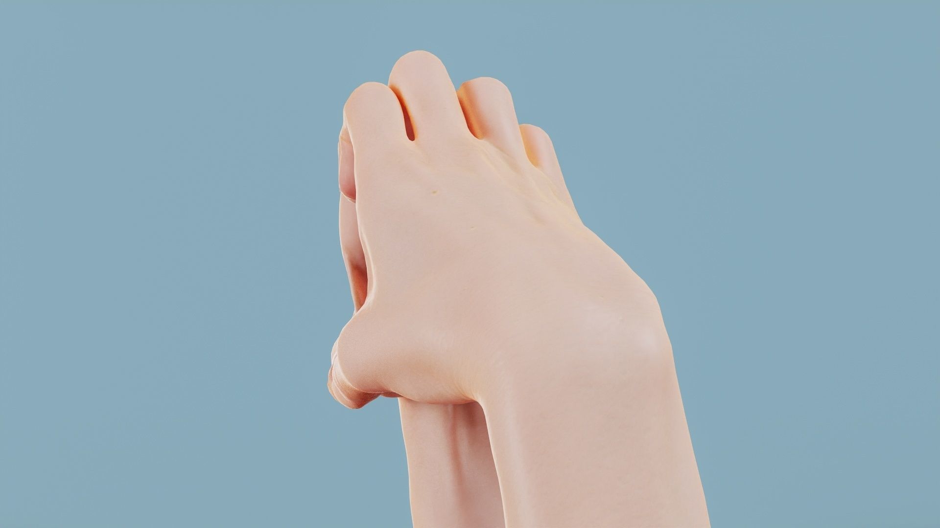 Cat Love Duo Hands 001 Low-poly 3D model_9