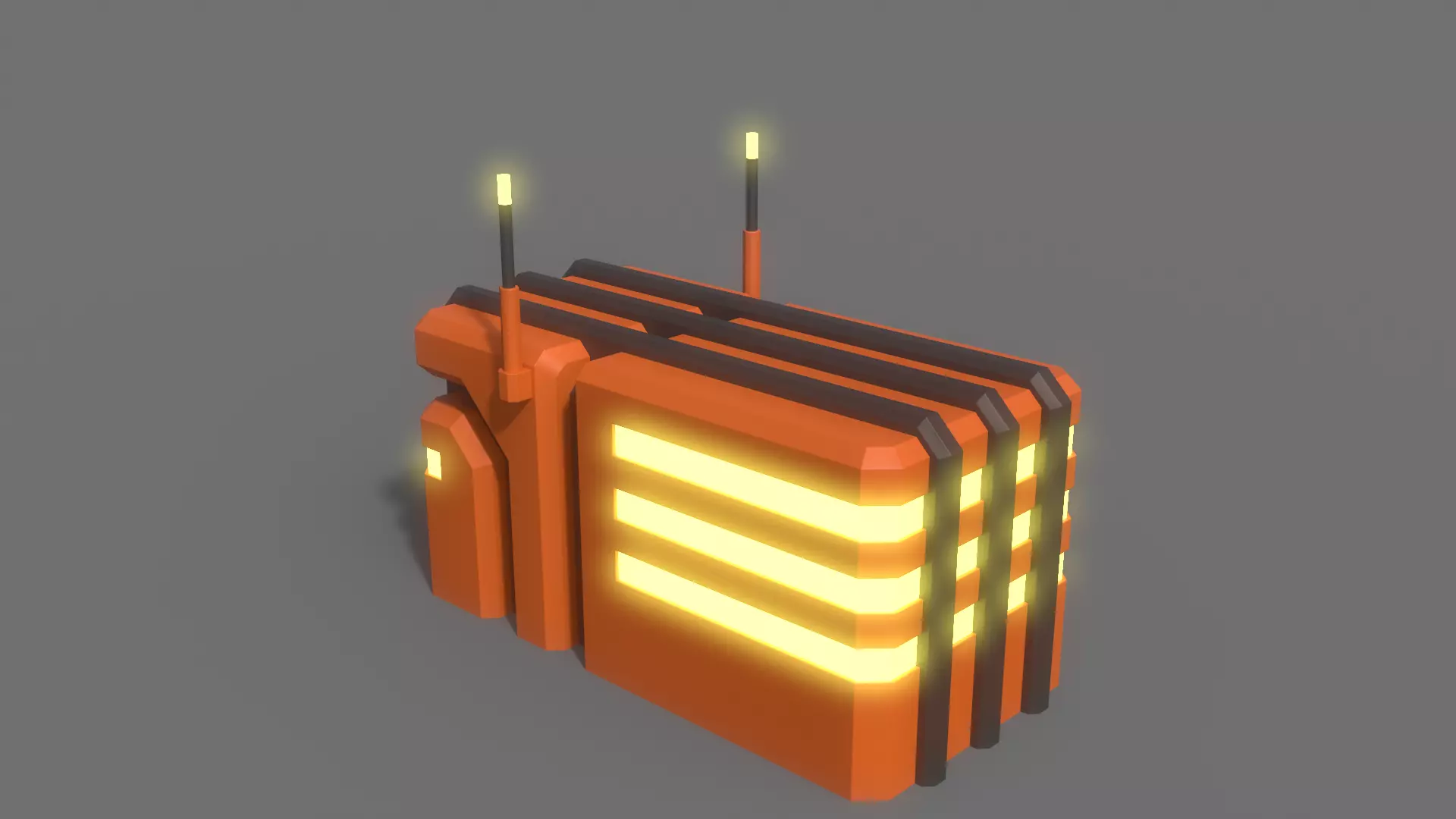 PBR Sci-Fi Building A05 Low-poly 3D model_0