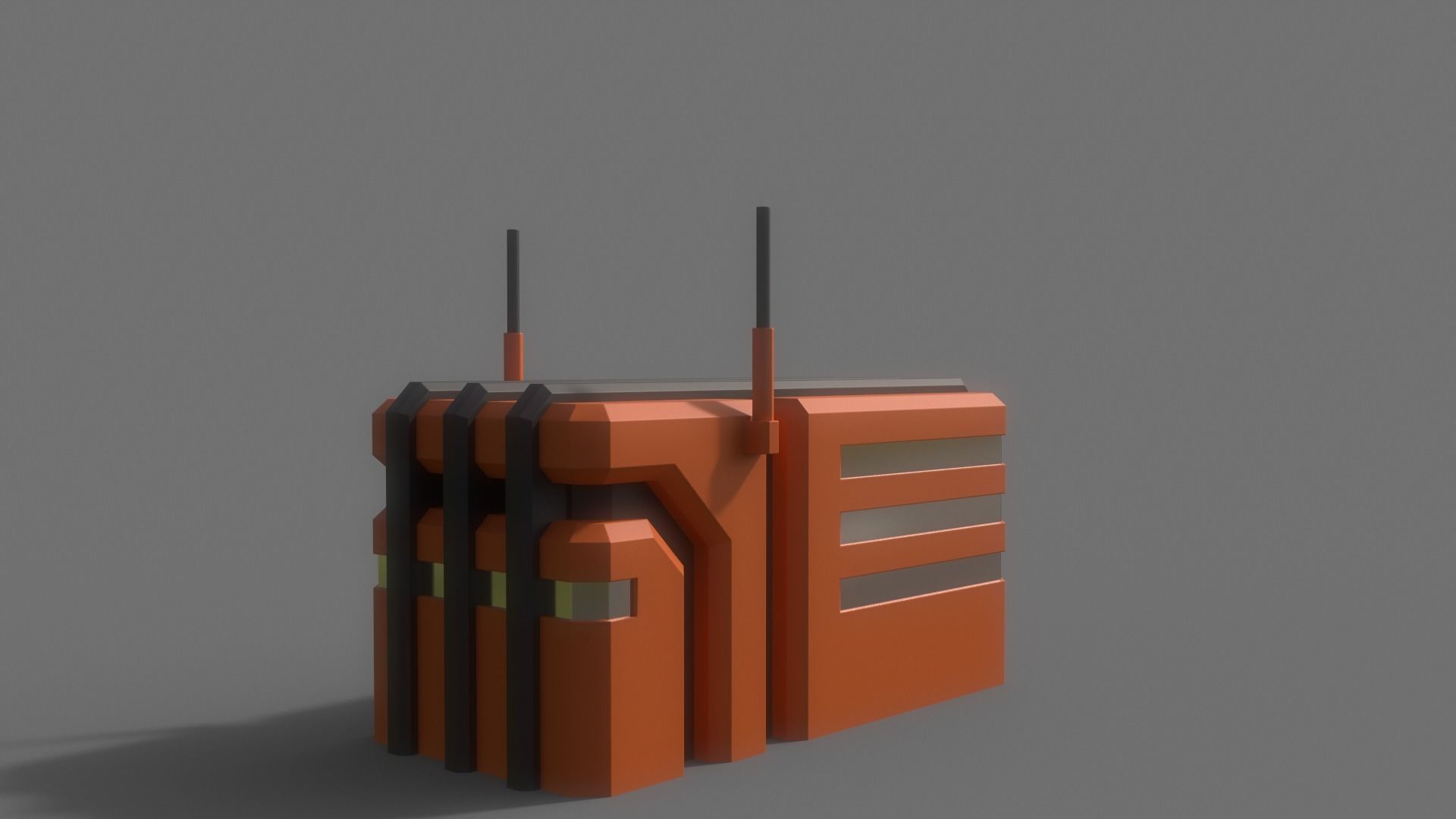 PBR Sci-Fi Building A05 Low-poly 3D model_8