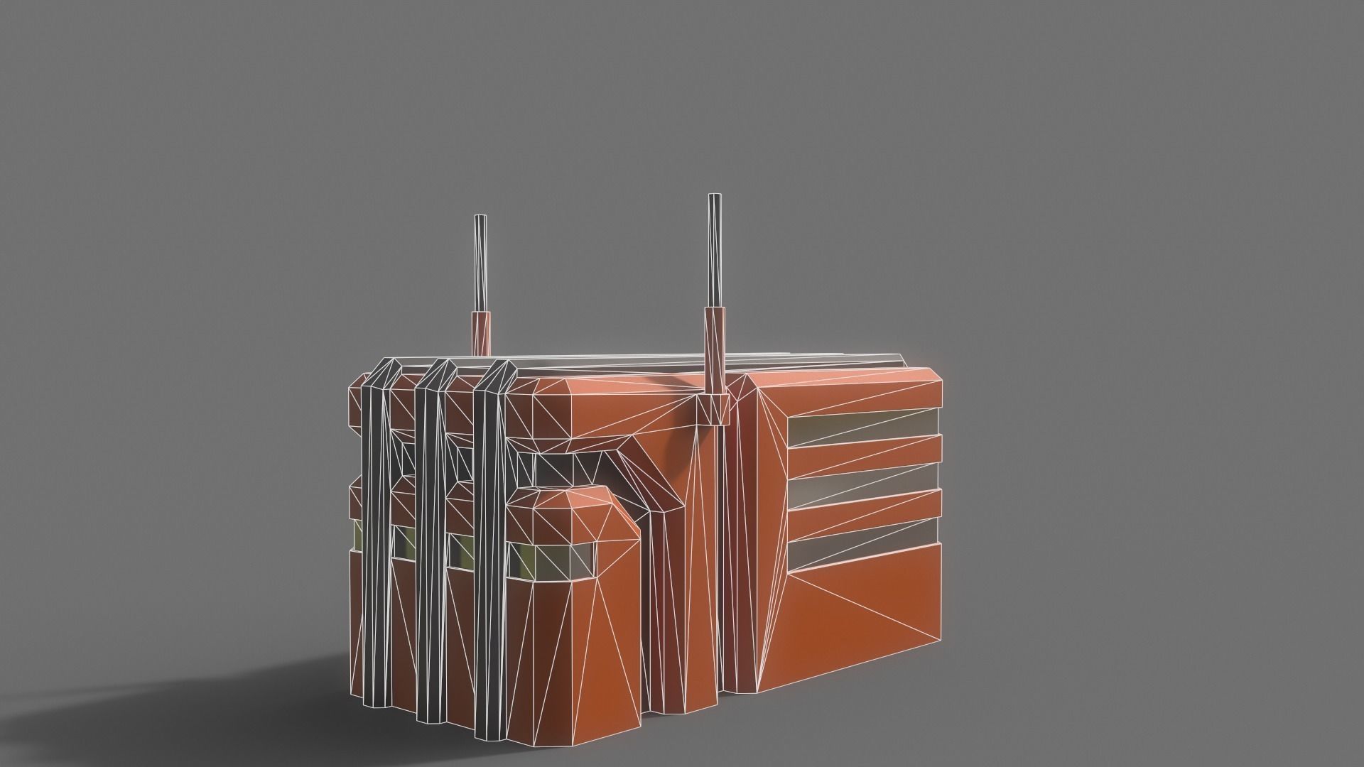 PBR Sci-Fi Building A05 Low-poly 3D model_11