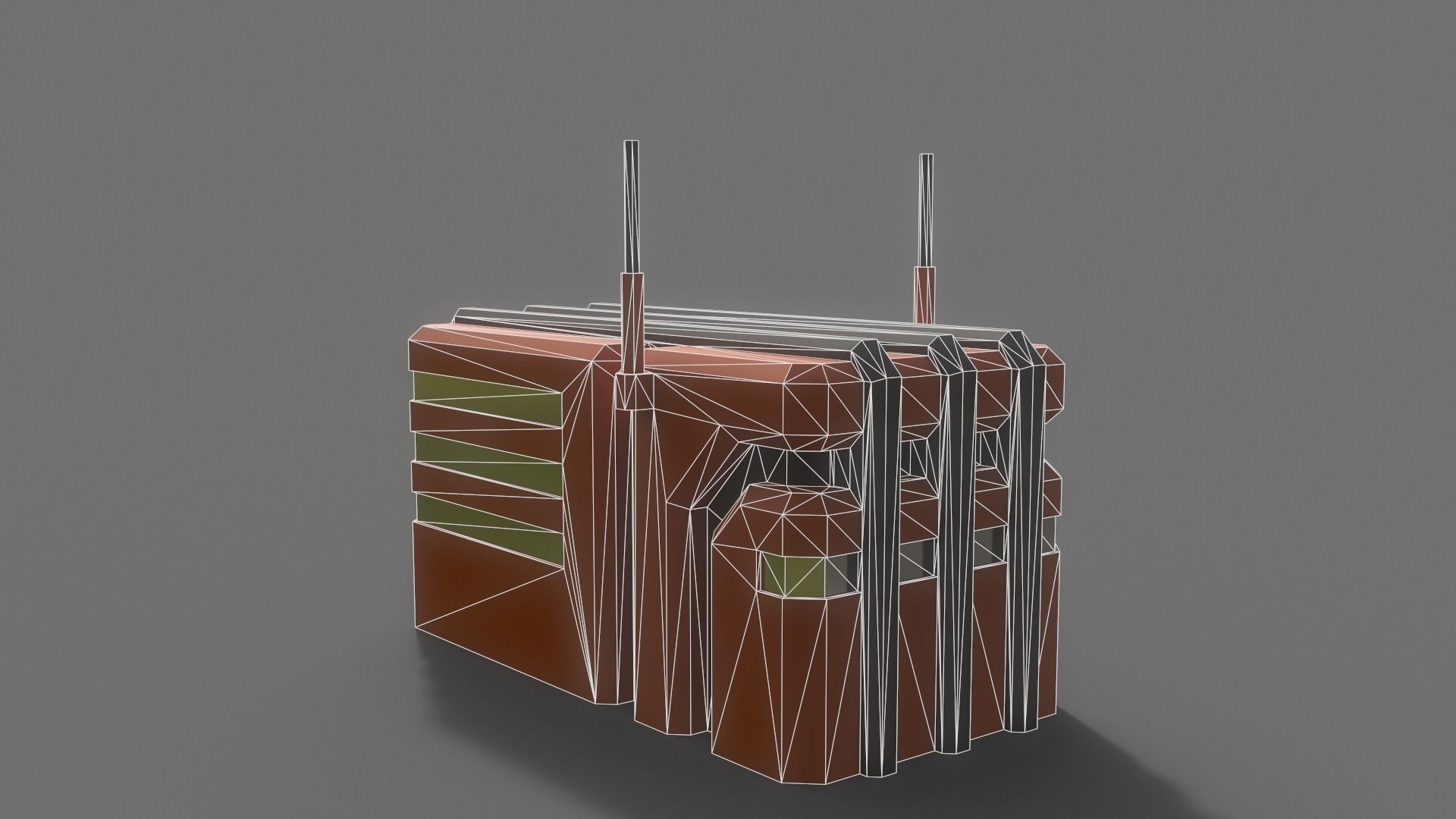 PBR Sci-Fi Building A05 Low-poly 3D model_12