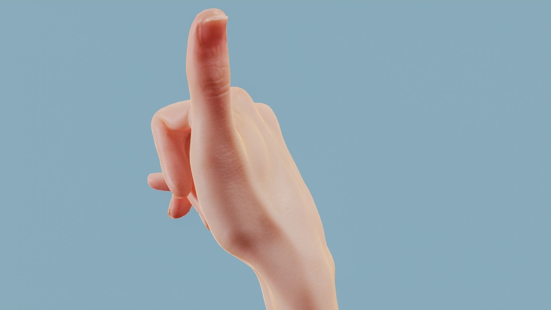 Call Me Single Hand 014 Low-poly 3D model_10