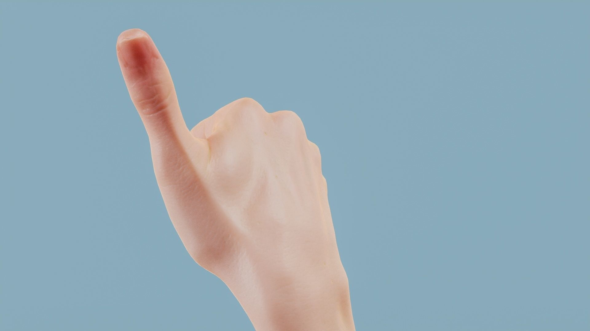 Call Me Single Hand 014 Low-poly 3D model_9