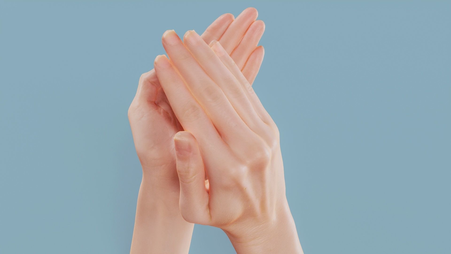 Applause Duo Hands 029 Low-poly 3D model_9