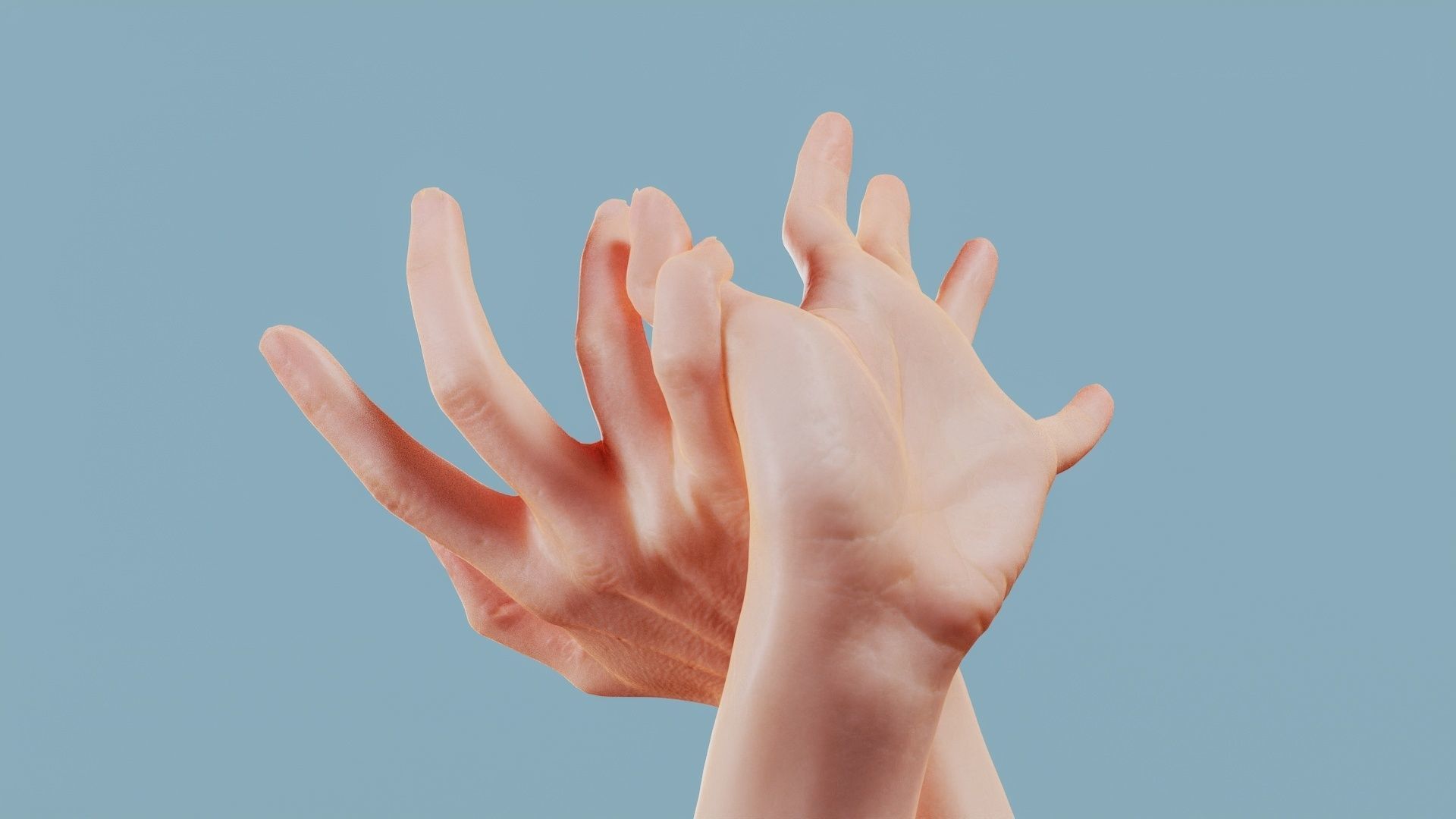 About the Ring Finger and the Thumb Duo Hands 030 Low-poly 3D model_6
