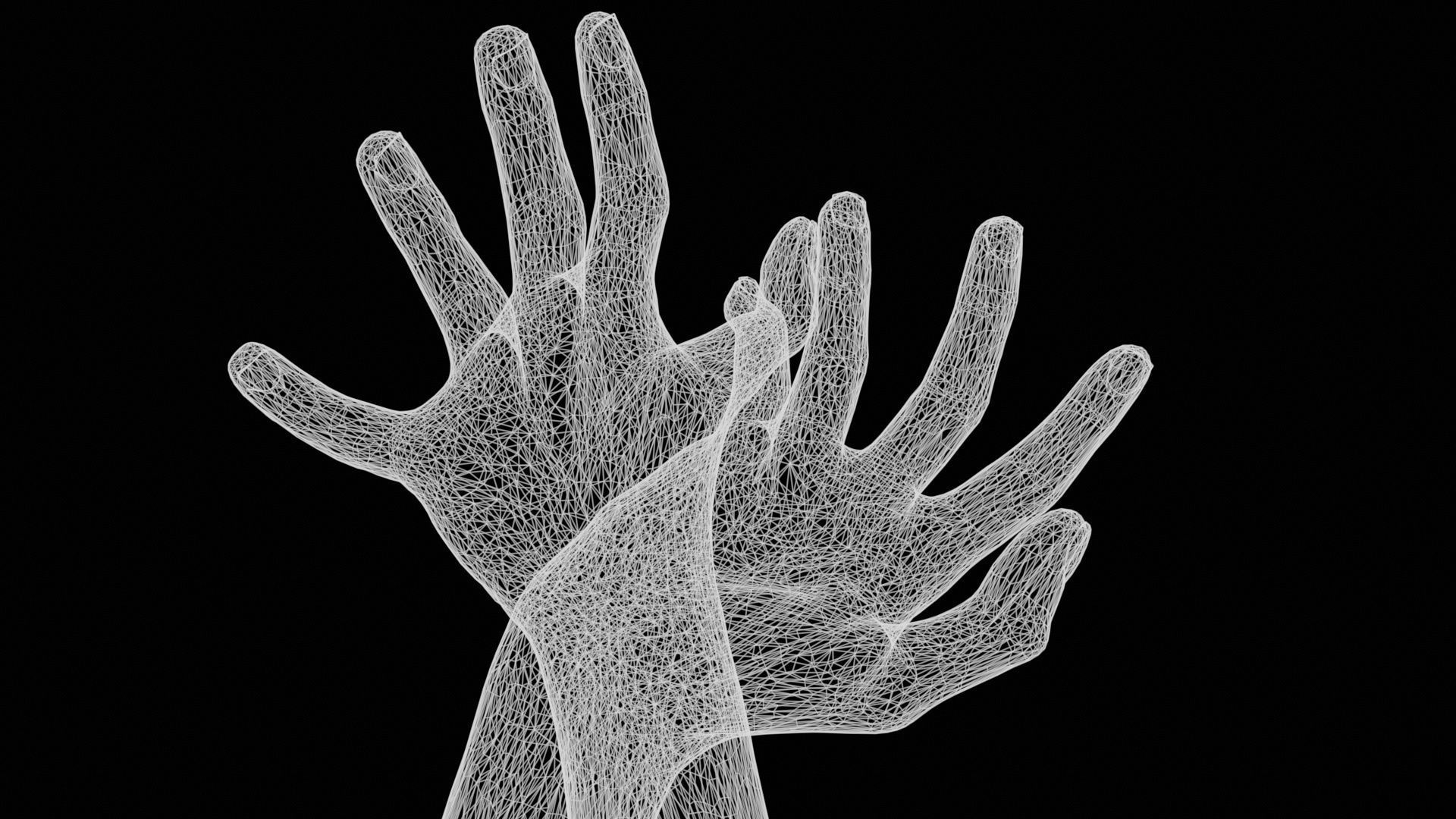 About the Ring Finger and the Thumb Duo Hands 030 Low-poly 3D model_12