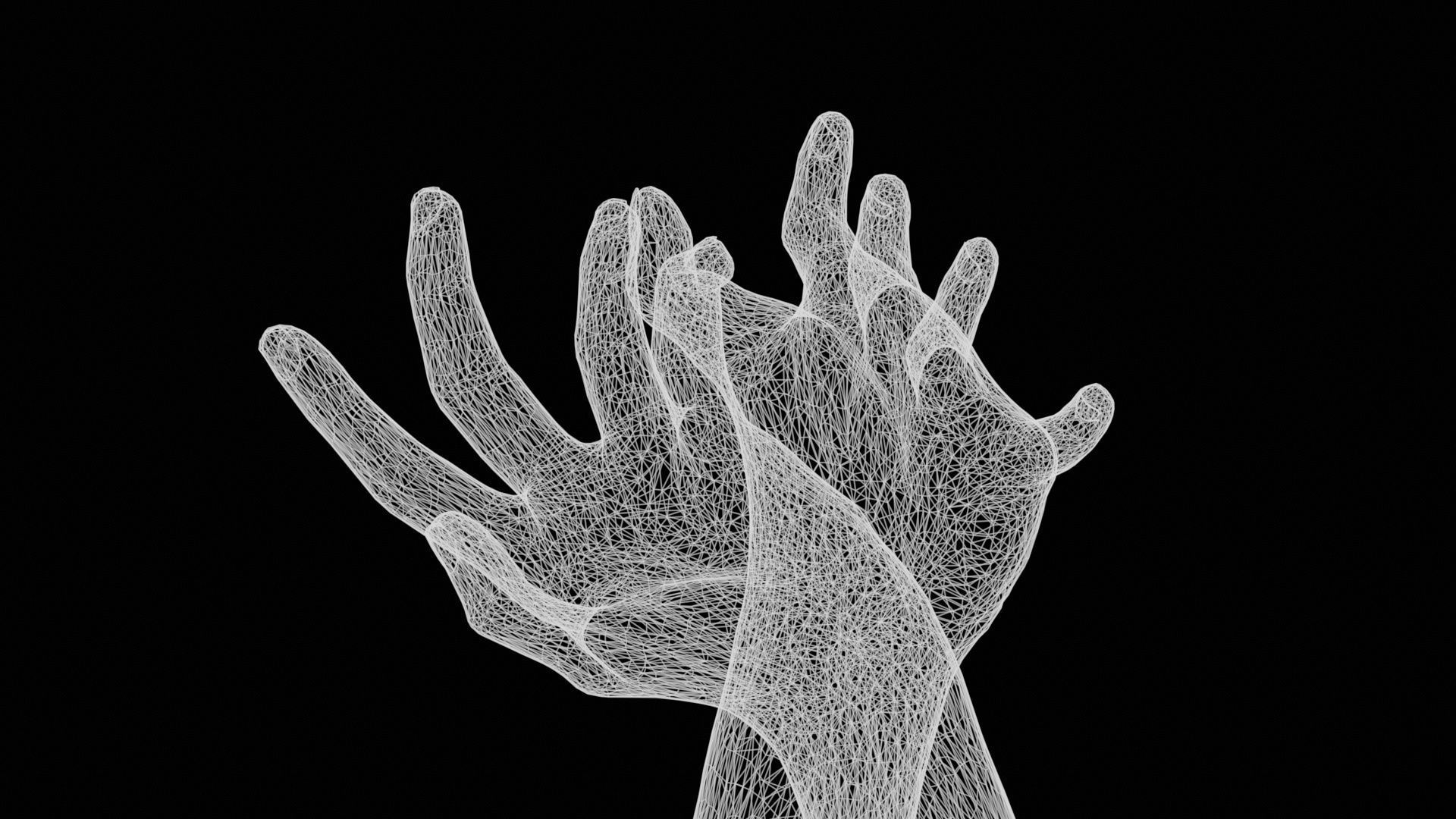 About the Ring Finger and the Thumb Duo Hands 030 Low-poly 3D model_13