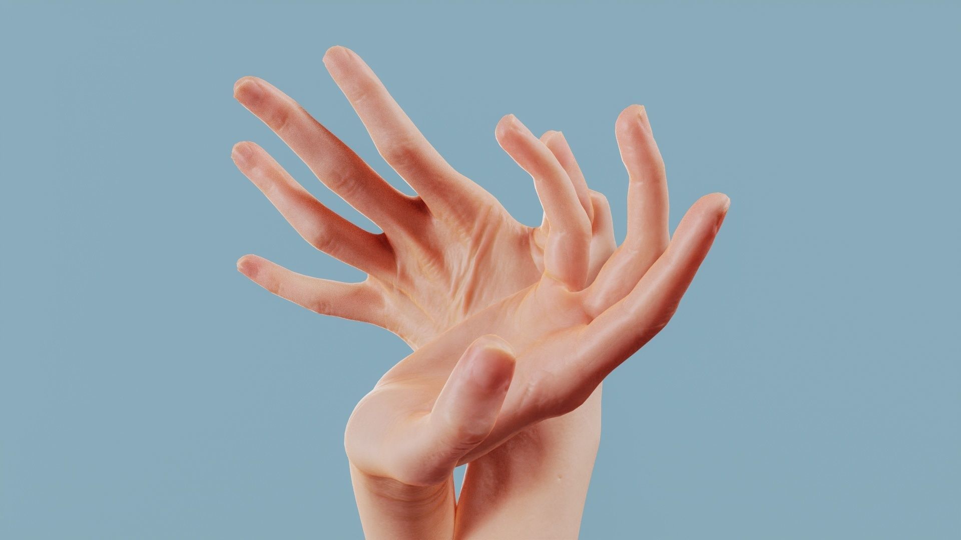 About the Ring Finger and the Thumb Duo Hands 030 Low-poly 3D model_10