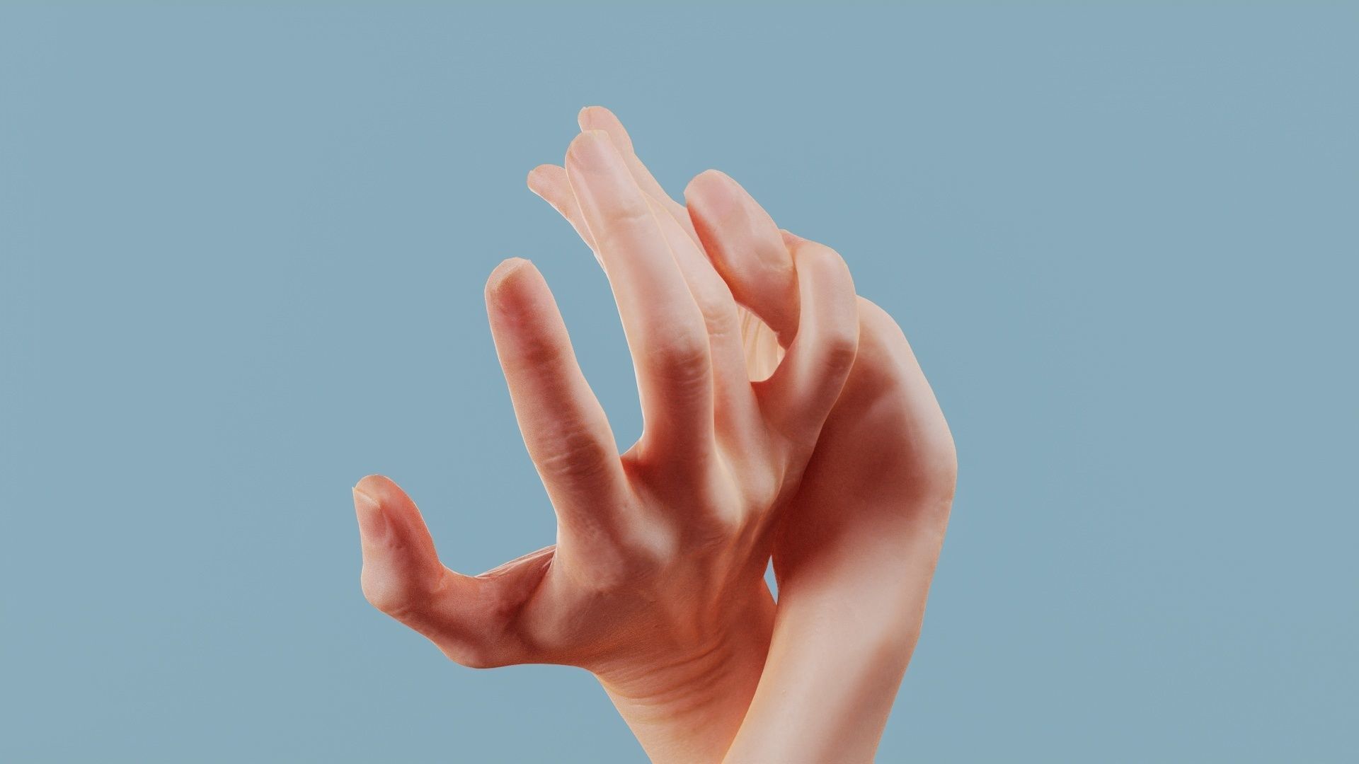 About the Ring Finger and the Thumb Duo Hands 030 Low-poly 3D model_8