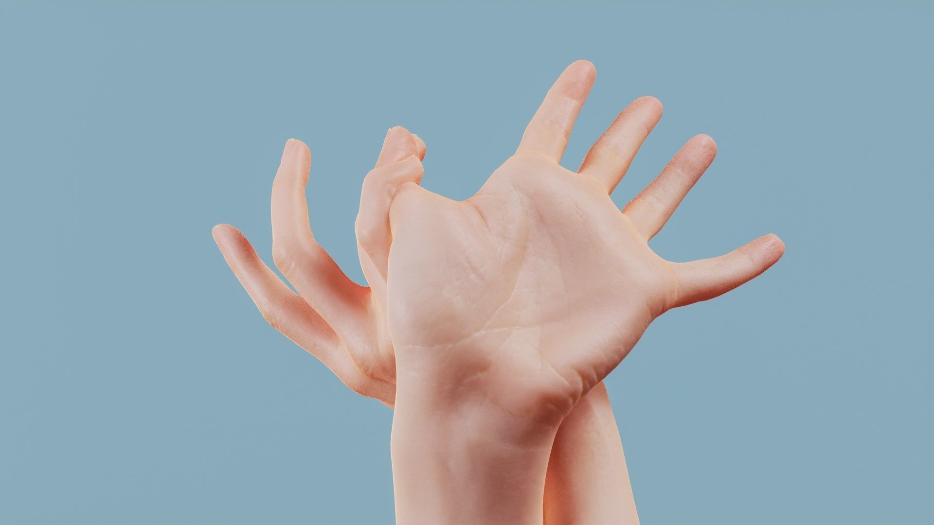 About the Ring Finger and the Thumb Duo Hands 030 Low-poly 3D model_5