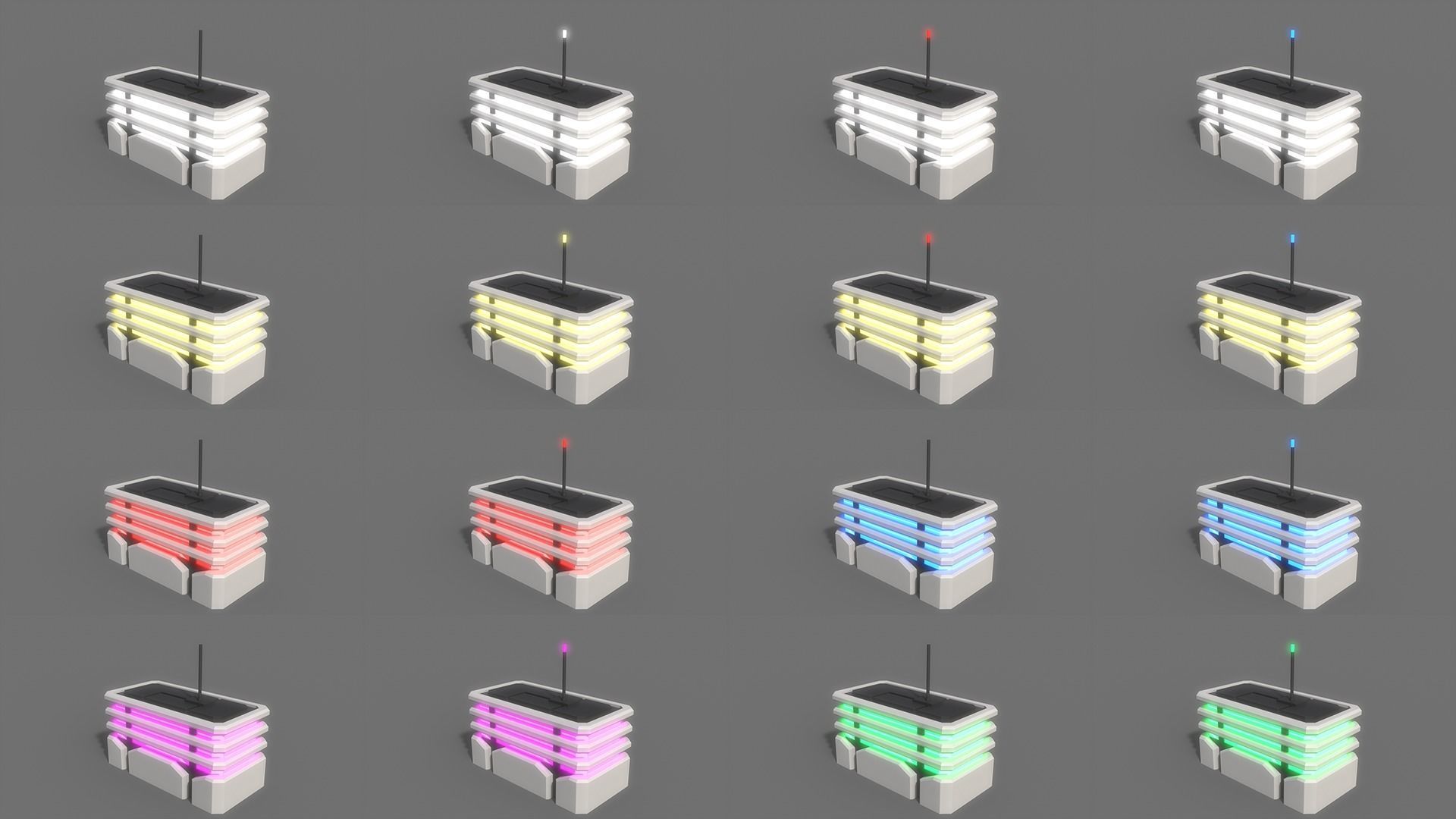 PBR Sci-Fi Building A06 Low-poly 3D model_3