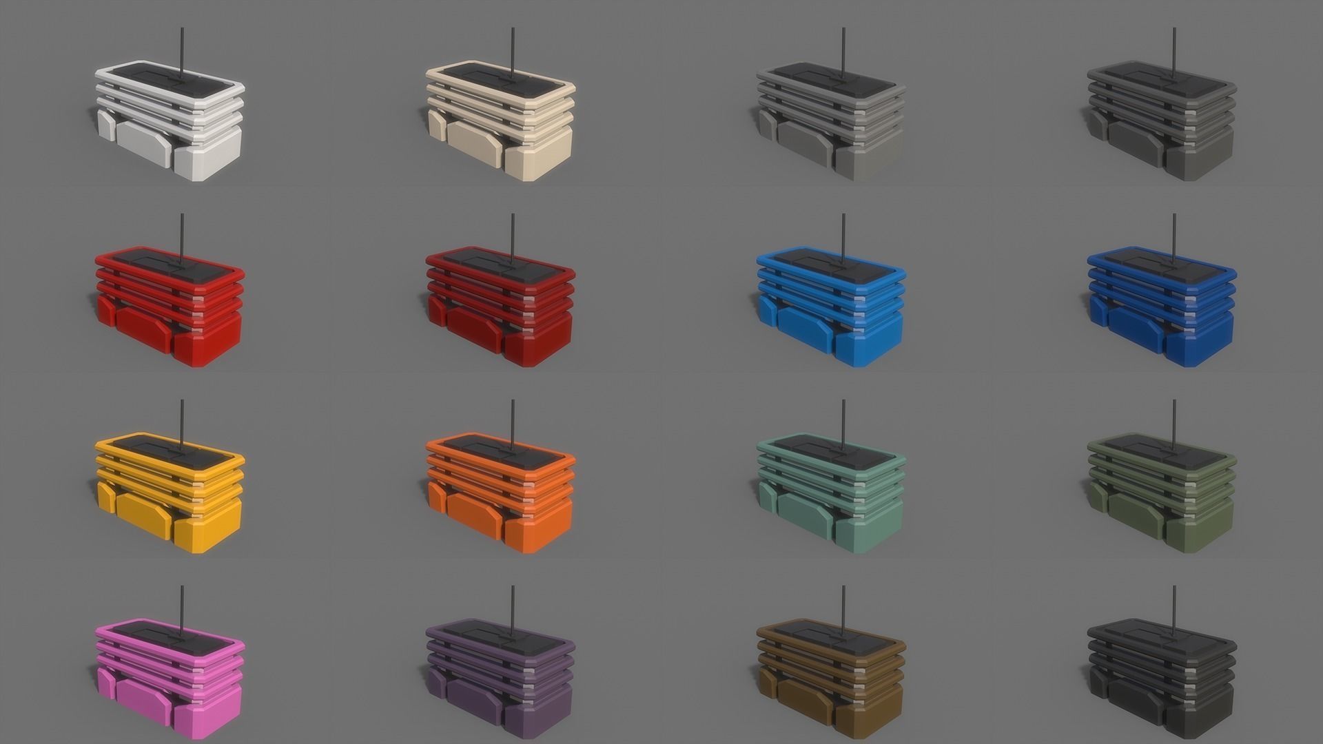 PBR Sci-Fi Building A06 Low-poly 3D model_2