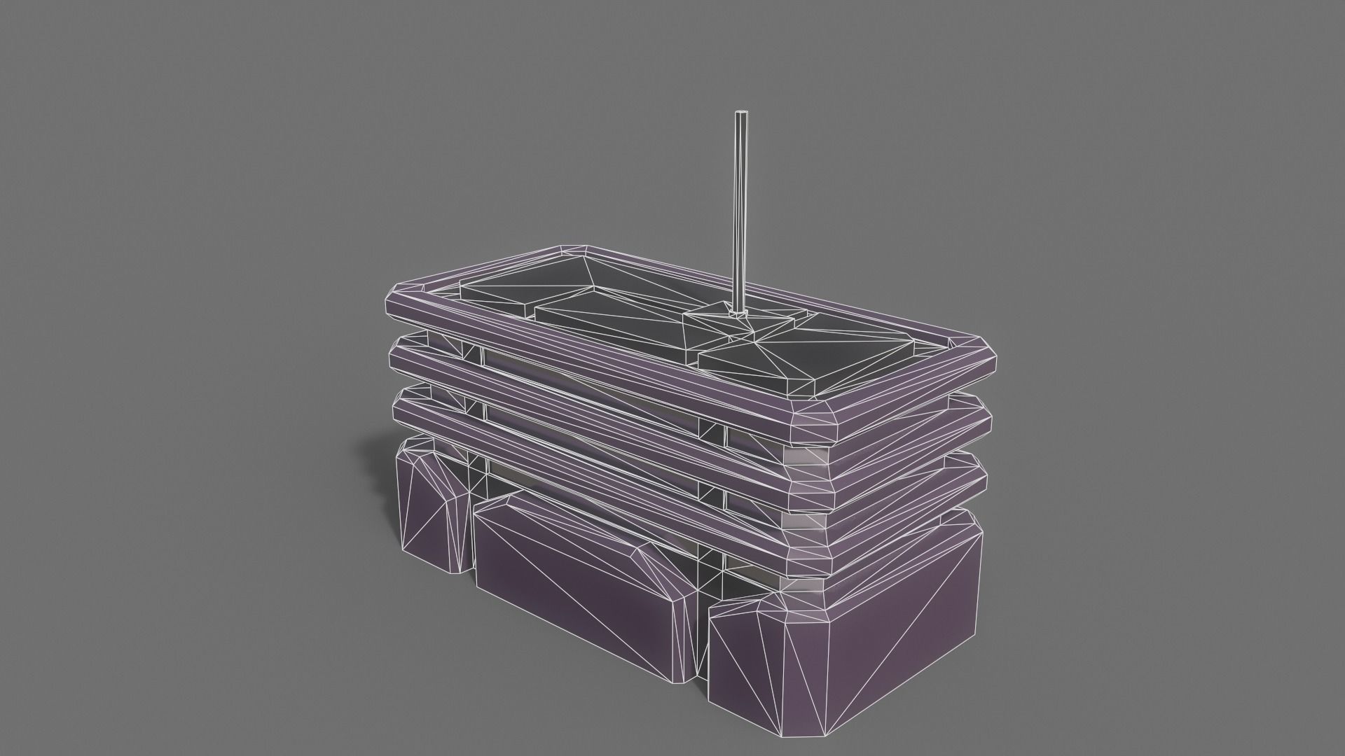 PBR Sci-Fi Building A06 Low-poly 3D model_10