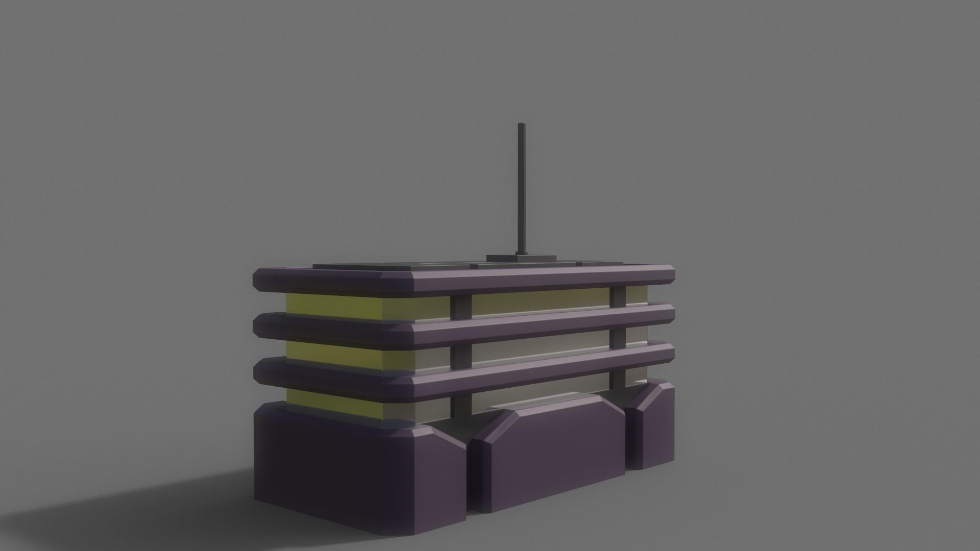 PBR Sci-Fi Building A06 Low-poly 3D model_8