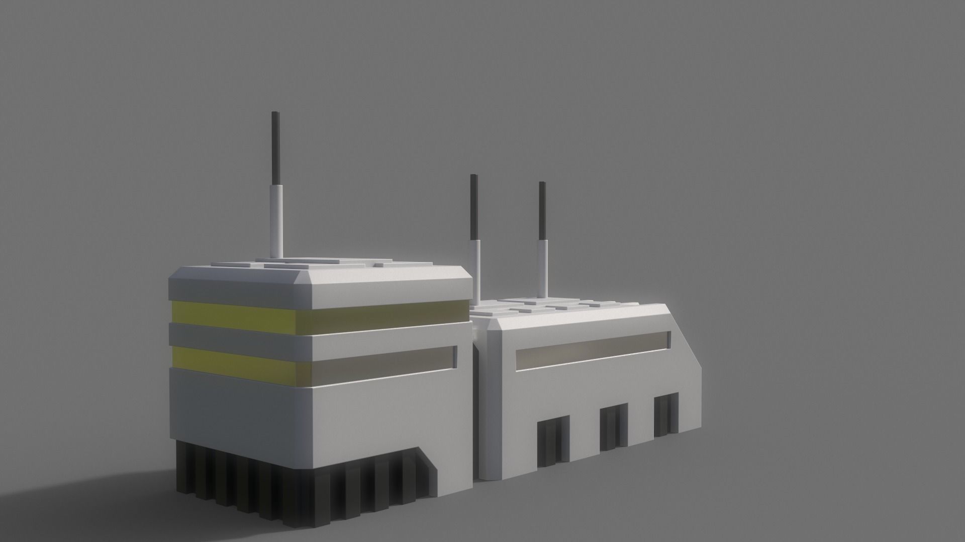 PBR Sci-Fi Building A07 Low-poly 3D model_8