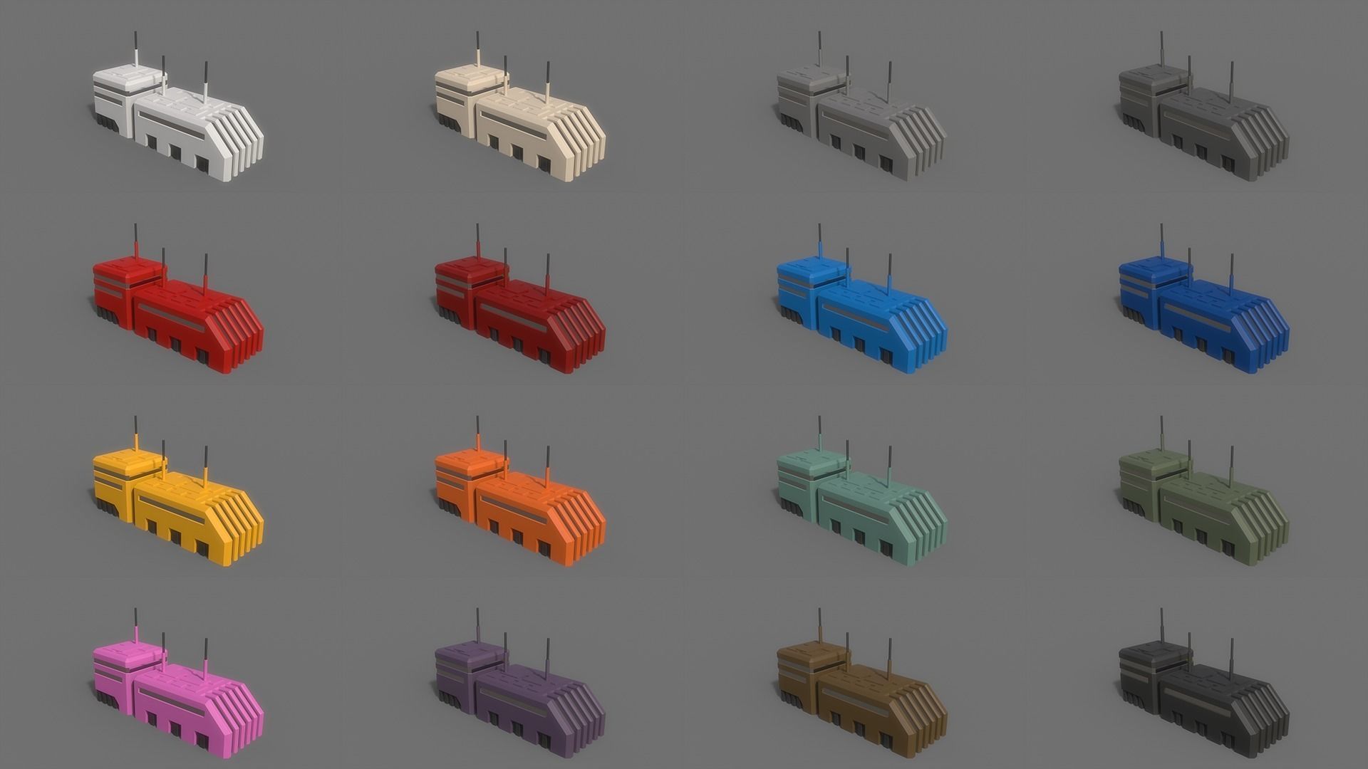 PBR Sci-Fi Building A07 Low-poly 3D model_2