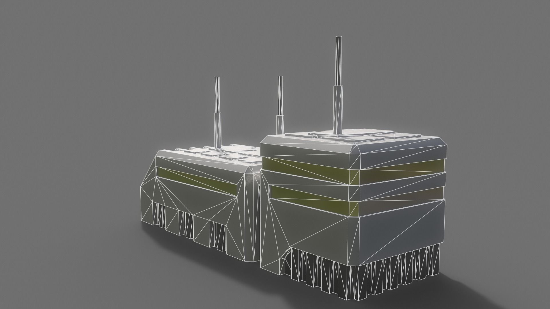 PBR Sci-Fi Building A07 Low-poly 3D model_13