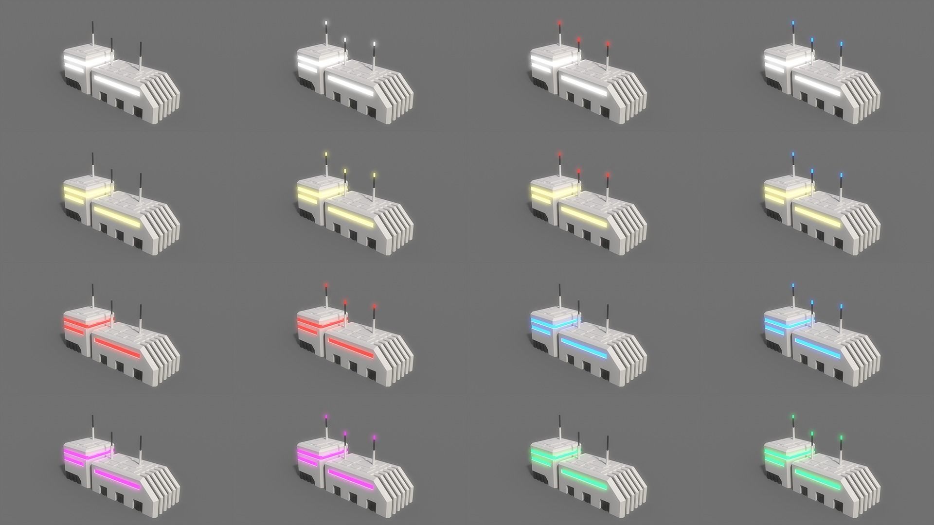 PBR Sci-Fi Building A07 Low-poly 3D model_3