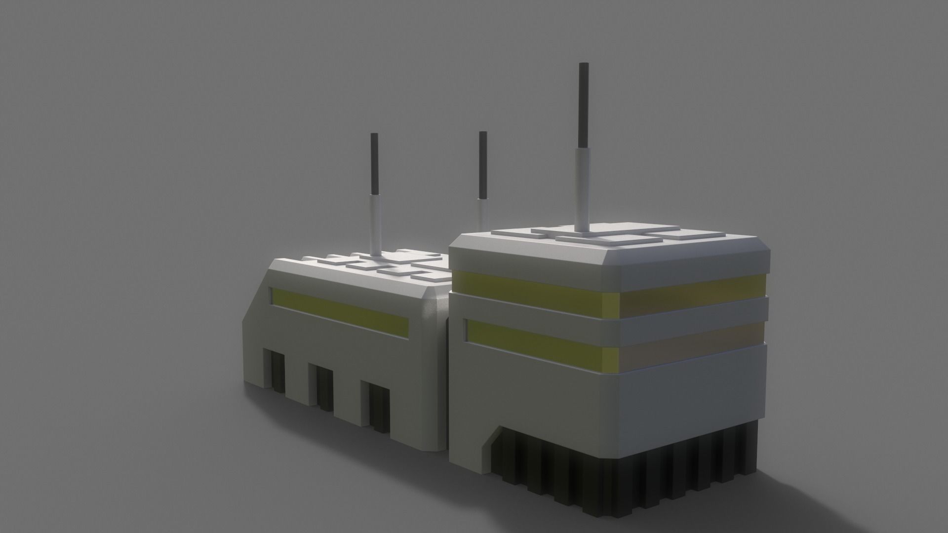 PBR Sci-Fi Building A07 Low-poly 3D model_9