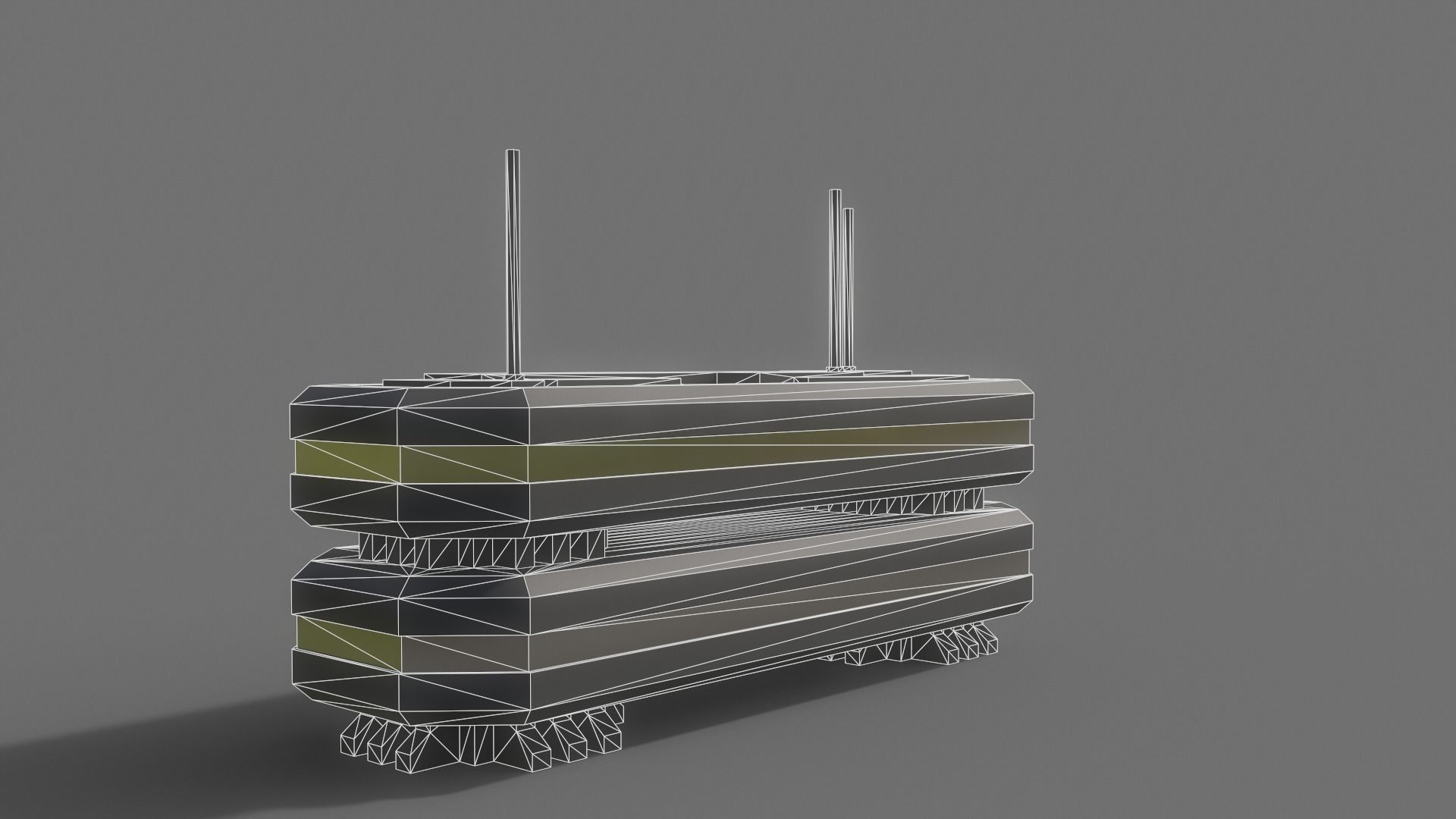 PBR Sci-Fi Building A08 Low-poly 3D model_11